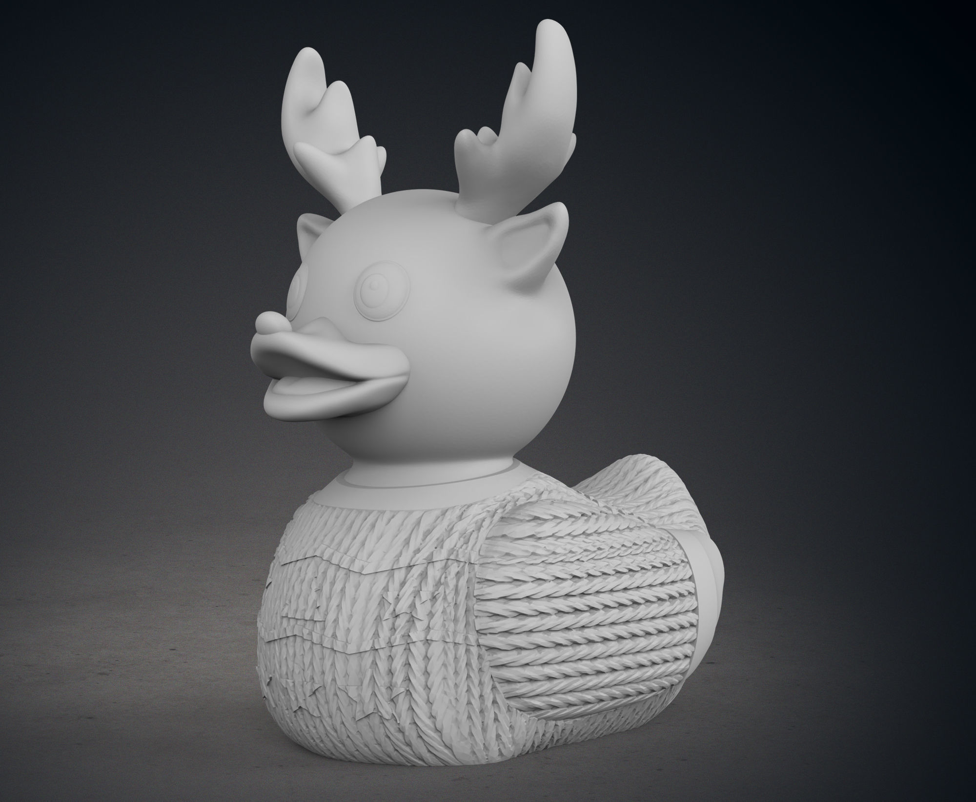 Cute Christmas Raindeer Rubber Ducks Pack 3D print model_27