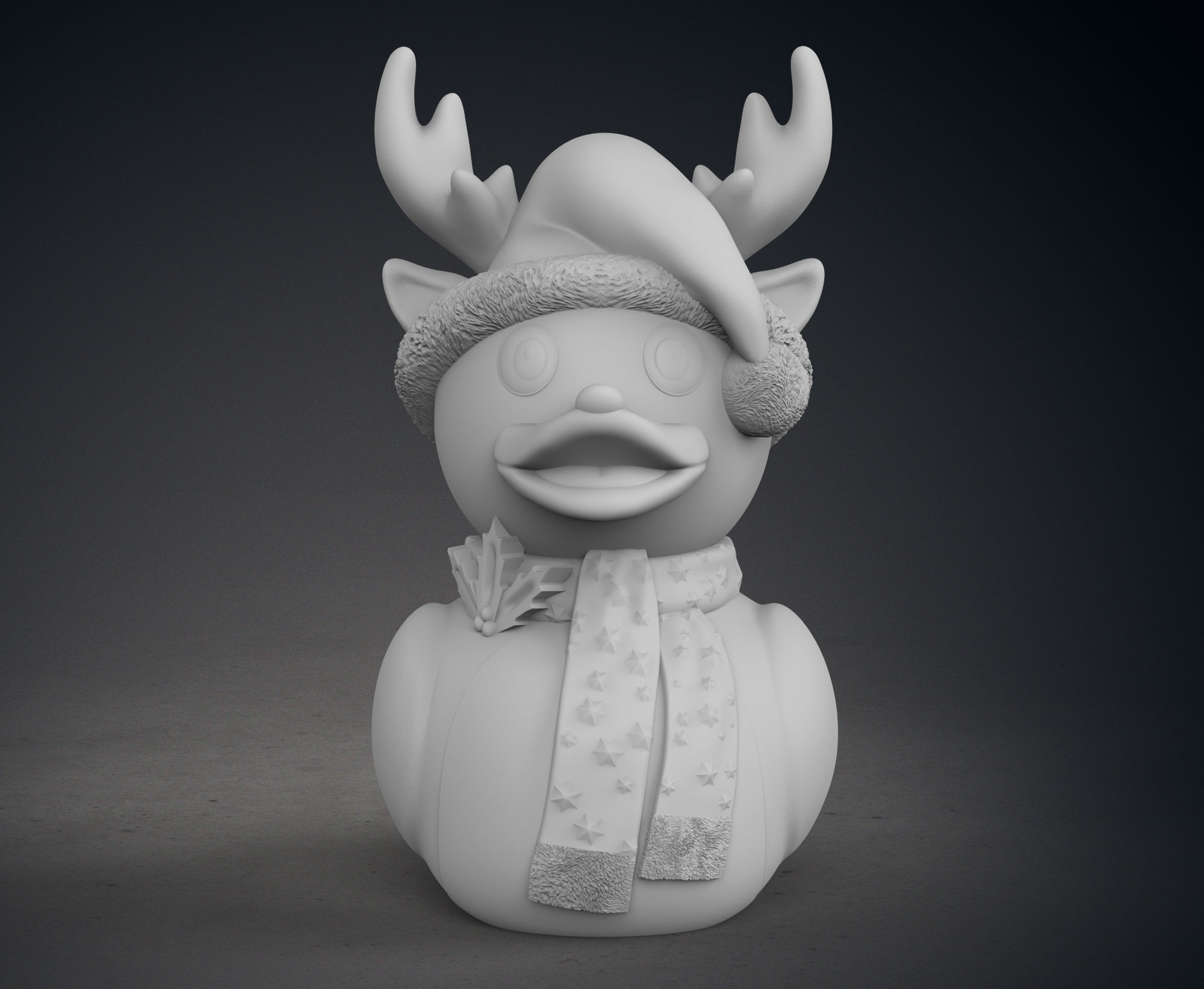 Cute Christmas Raindeer Rubber Ducks Pack 3D print model_24