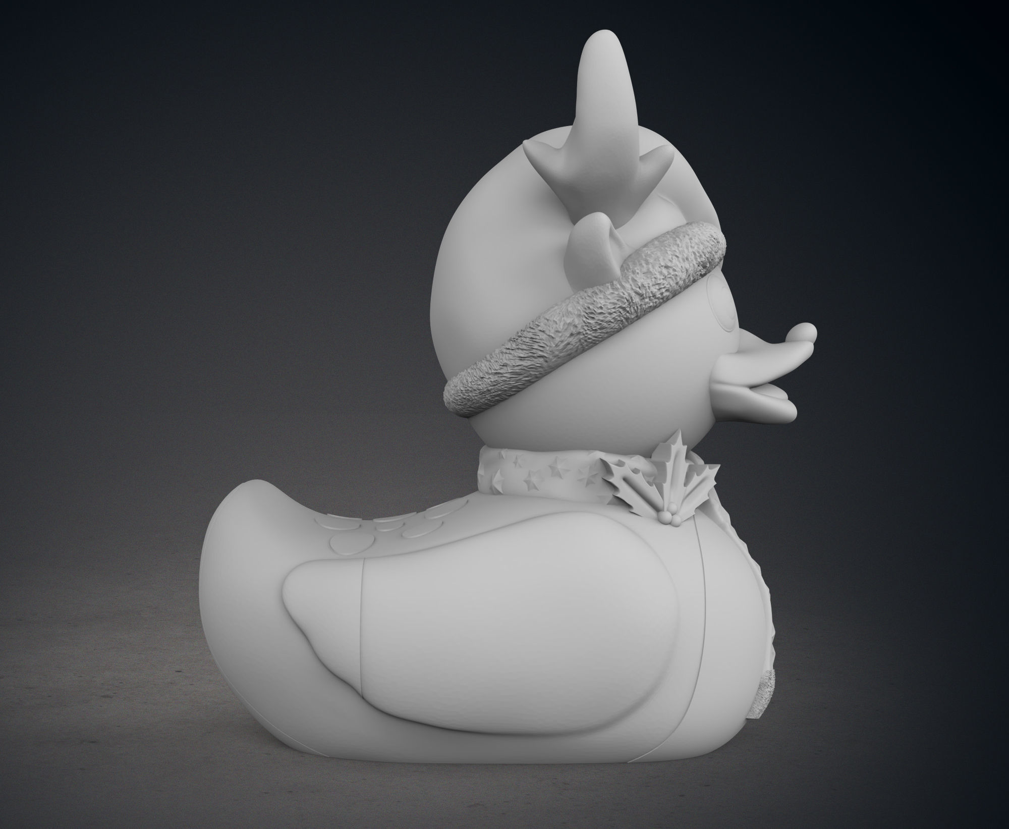 Cute Christmas Raindeer Rubber Ducks Pack 3D print model_22