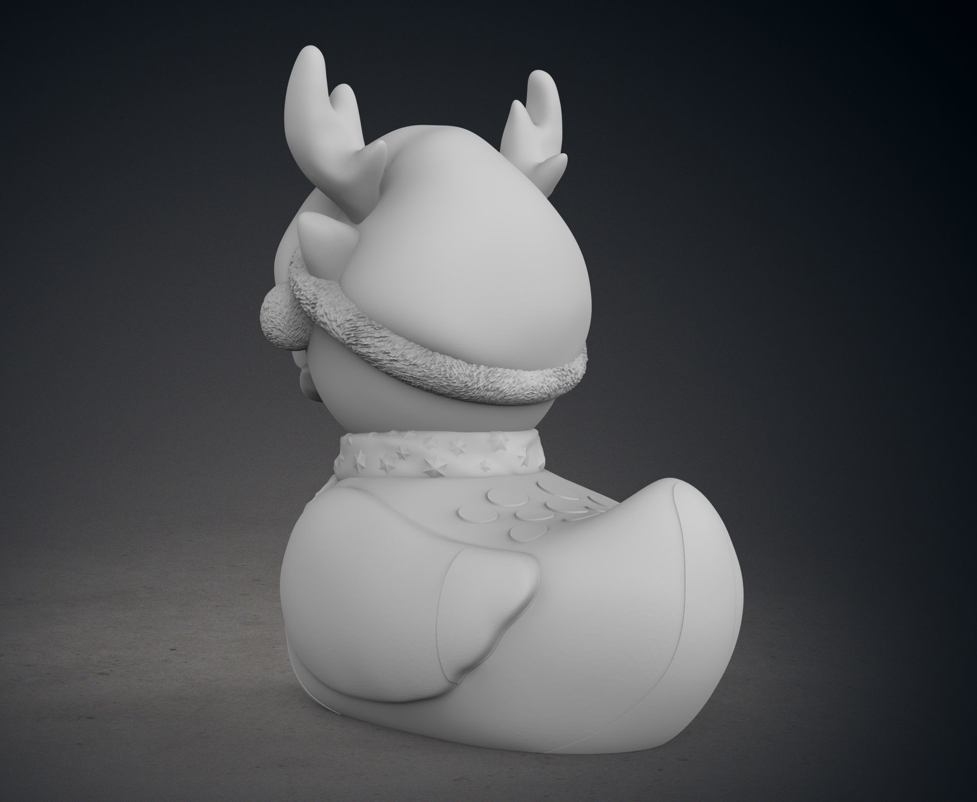 Cute Christmas Raindeer Rubber Ducks Pack 3D print model_19