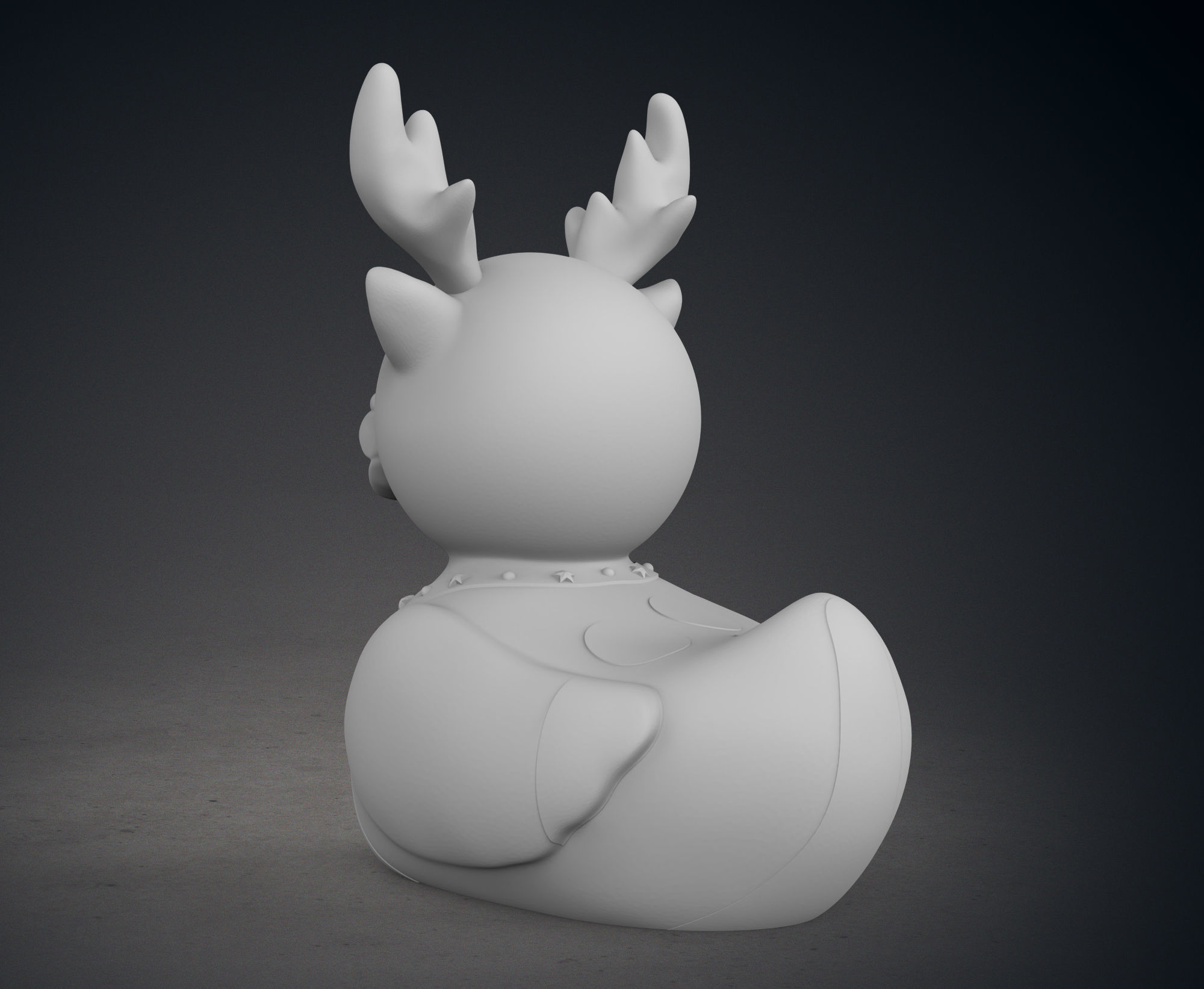 Cute Christmas Raindeer Rubber Ducks Pack 3D print model_10