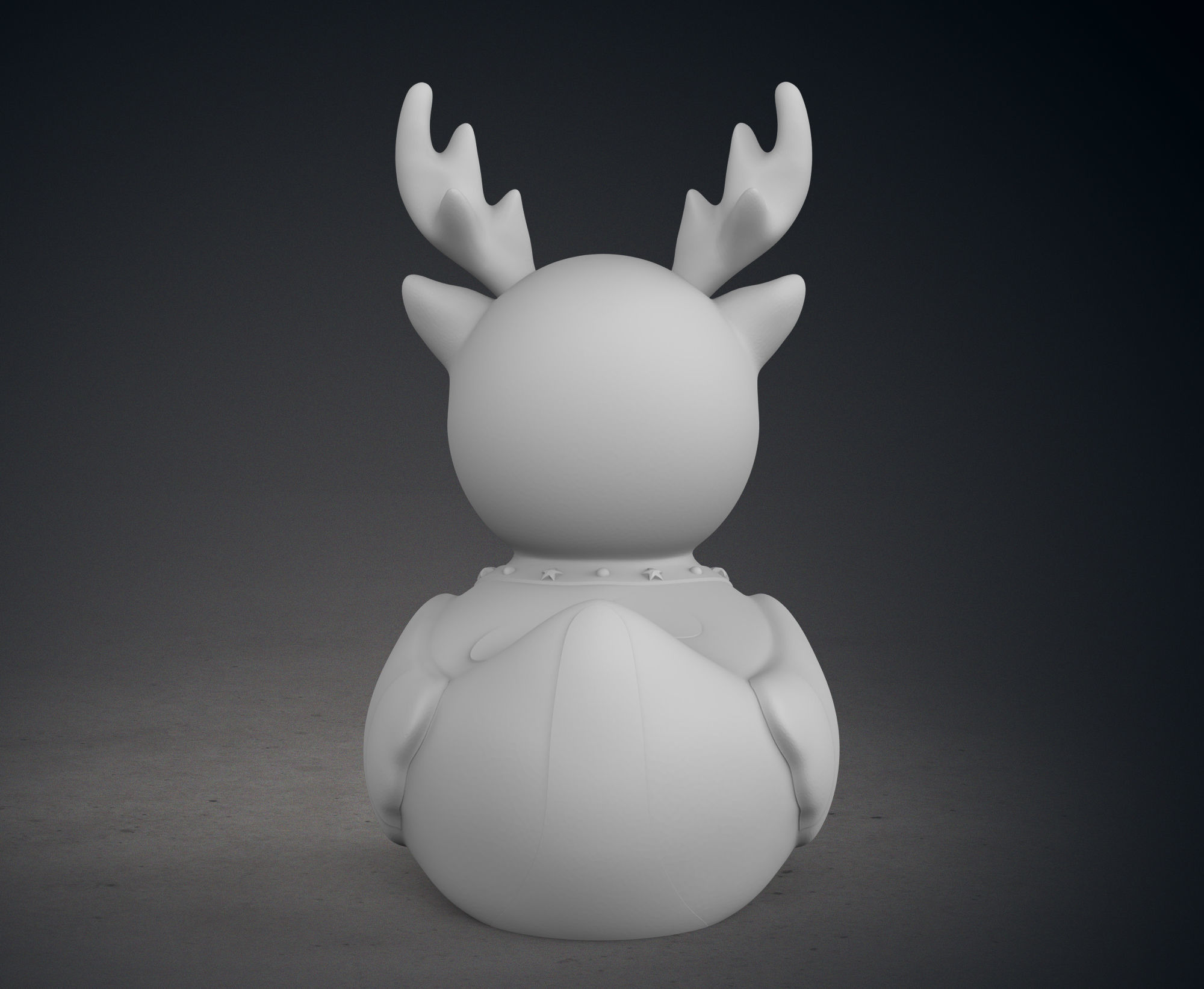 Cute Christmas Raindeer Rubber Ducks Pack 3D print model_11