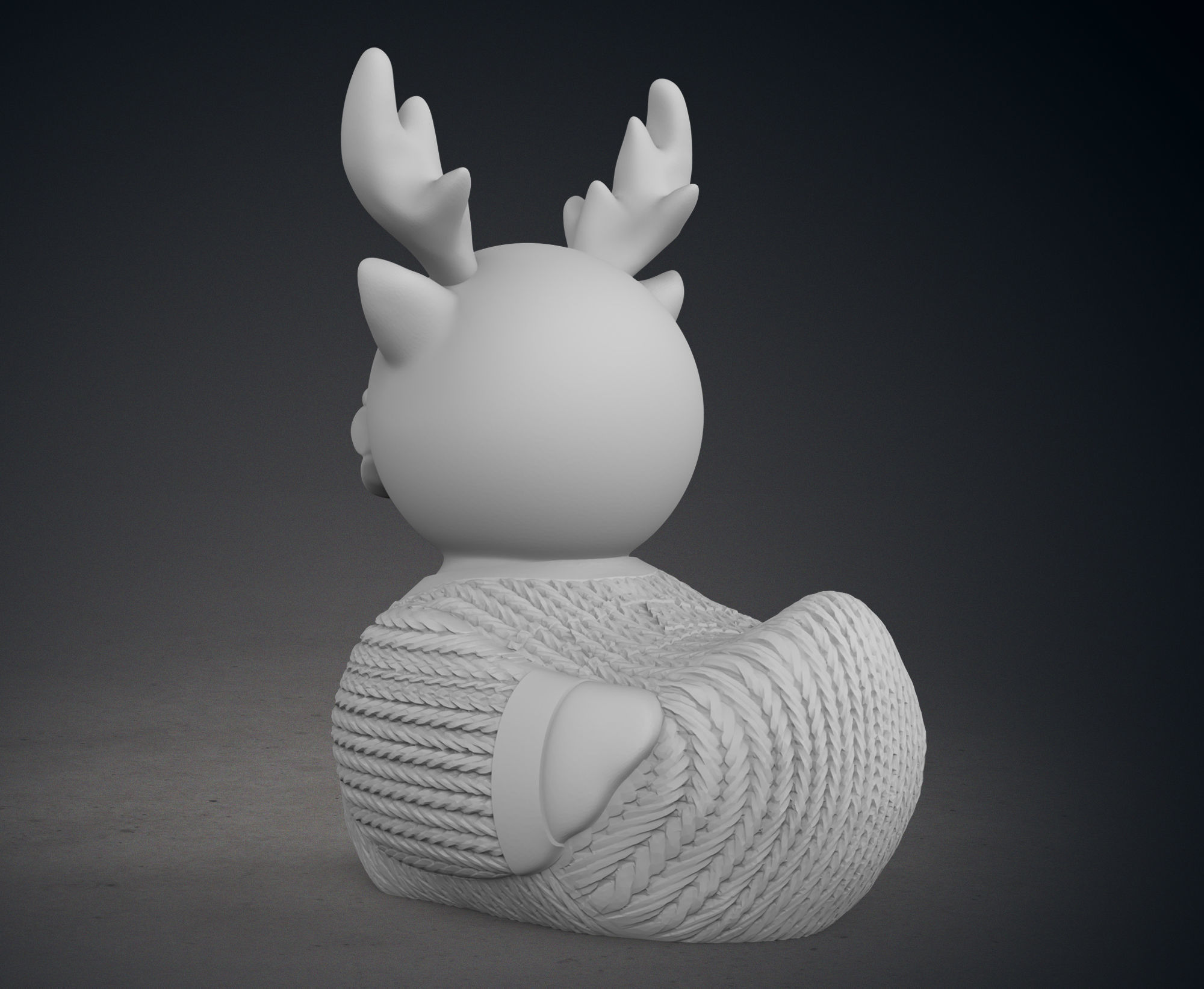 Cute Christmas Raindeer Rubber Ducks Pack 3D print model_29