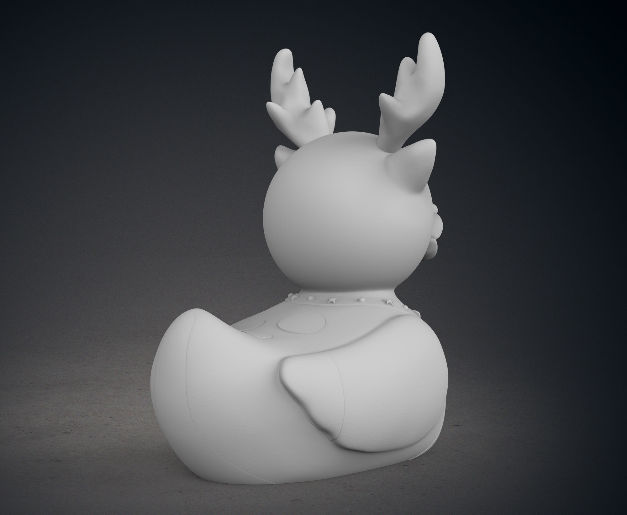 Cute Christmas Raindeer Rubber Ducks Pack 3D print model_12