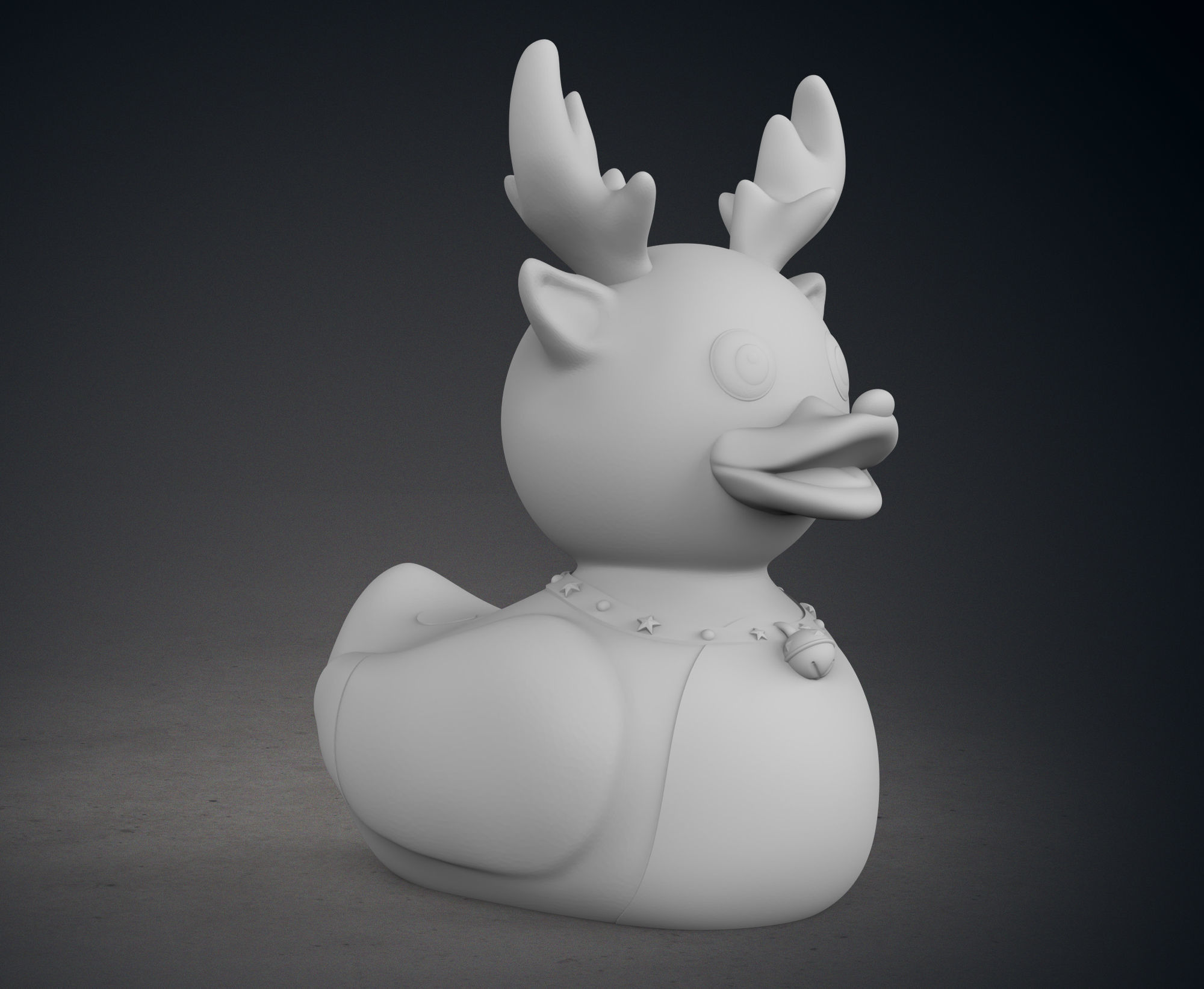Cute Christmas Raindeer Rubber Ducks Pack 3D print model_14