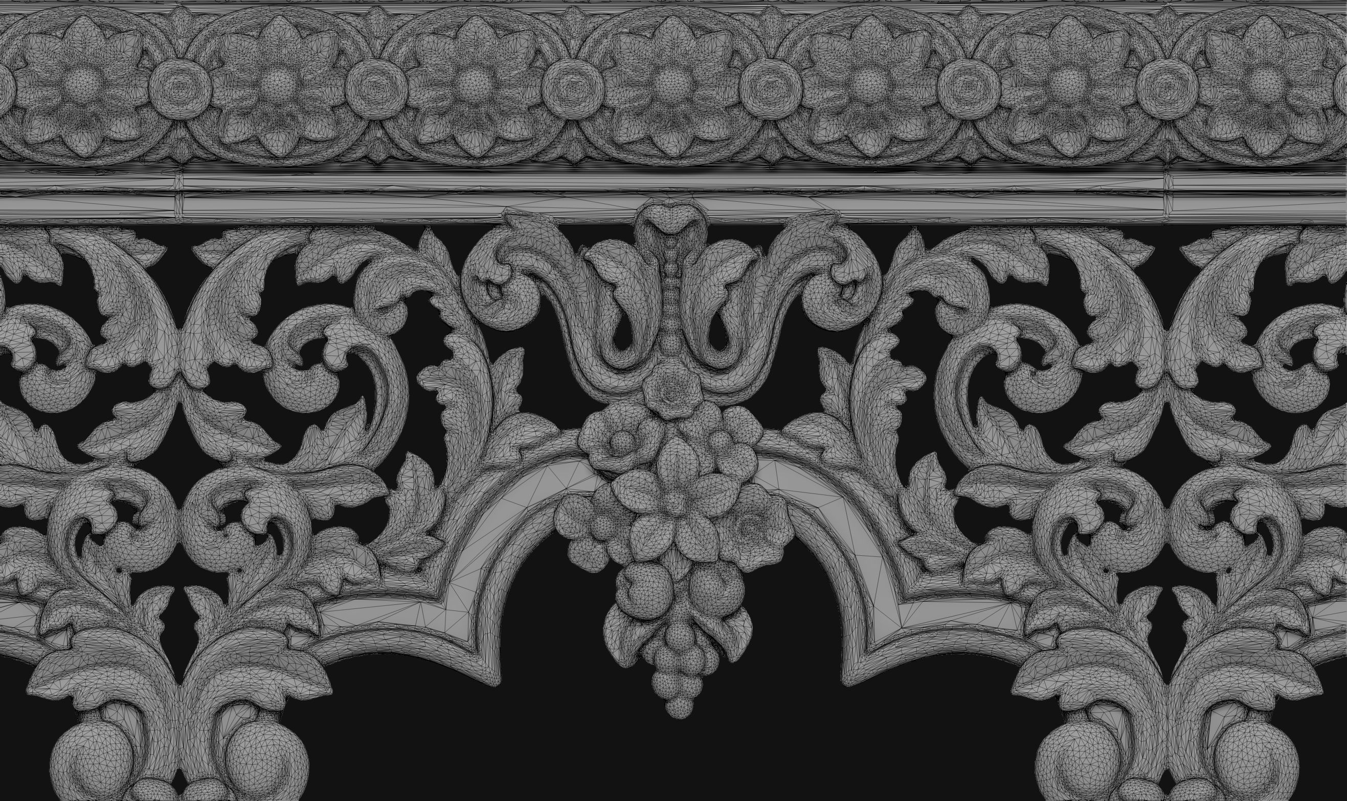 Gothic Pelmet pediment 3D print model 3D print model_4