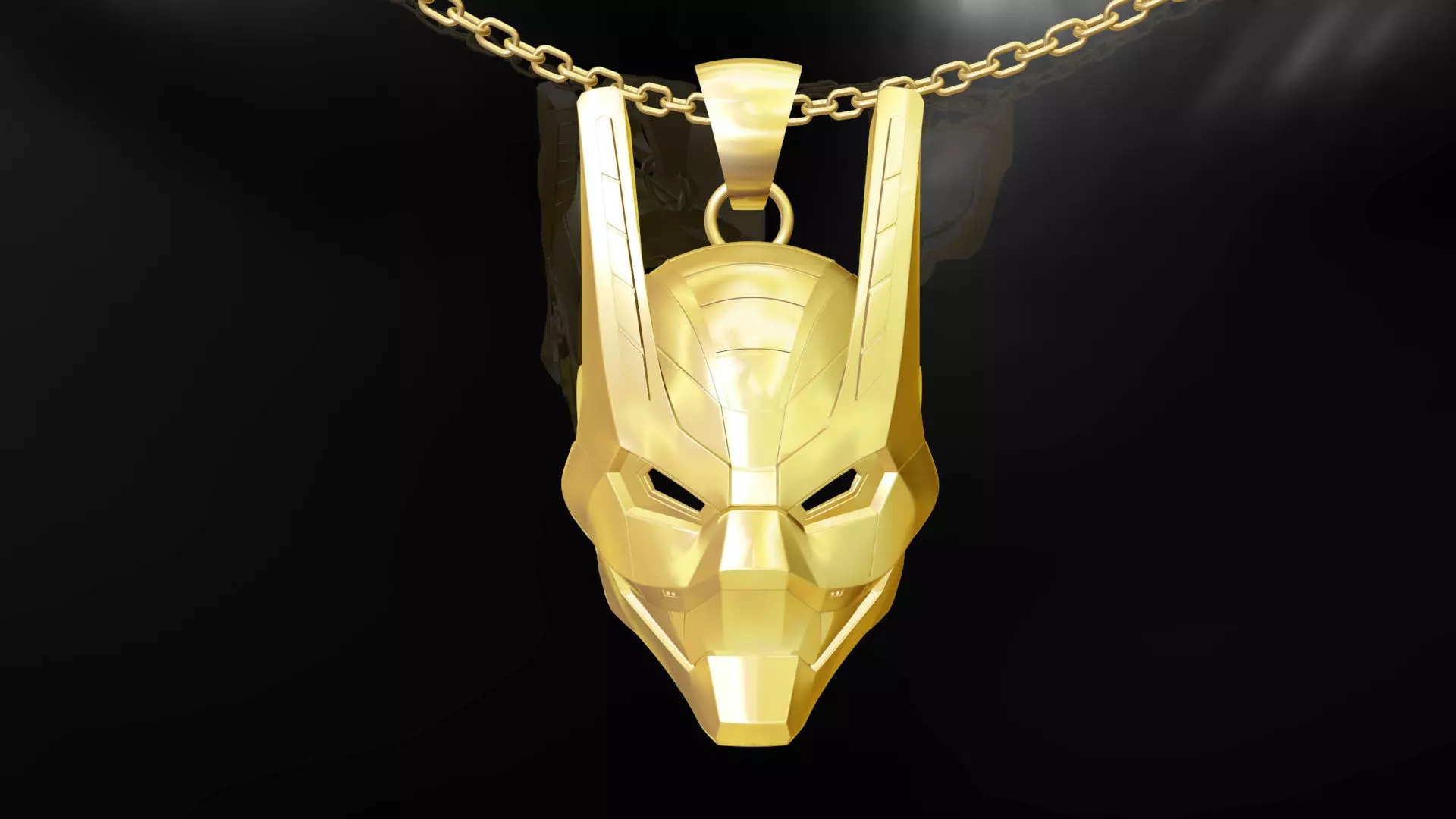Ironman Helmet pendant jewelry gold 3D print model_0