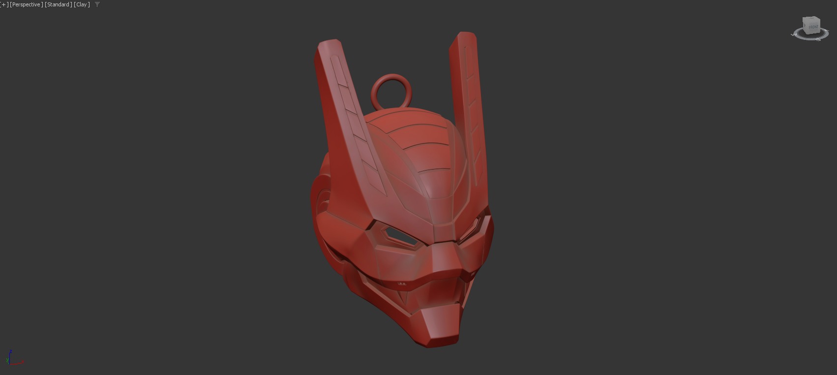 Ironman Helmet pendant jewelry gold 3D print model_5