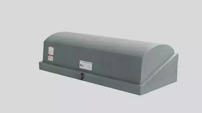 Utility Transformer Box with 4K Textures Low-poly 3D model