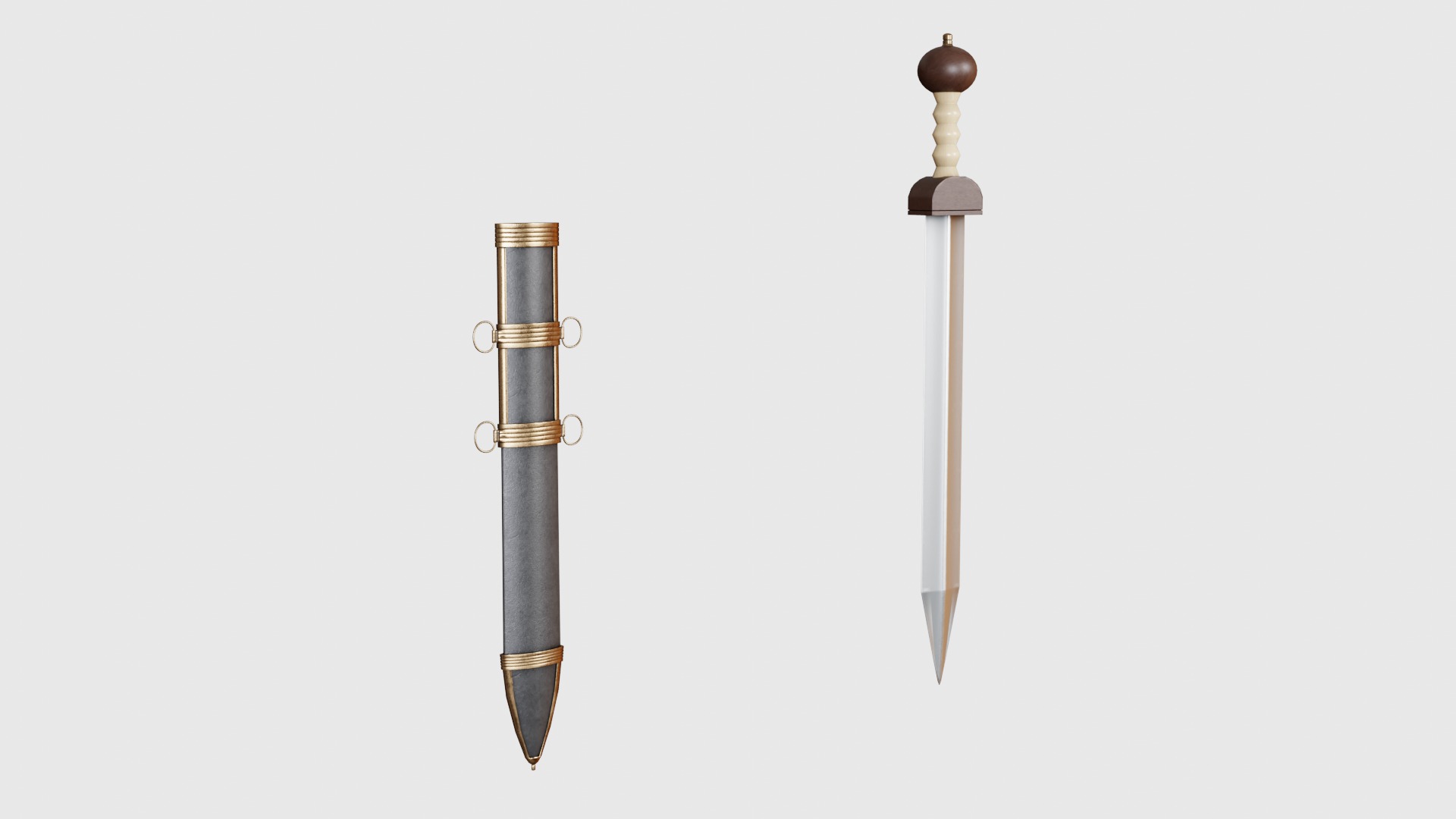 Roman Weapons and Armor Collection Low-poly 3D model_30