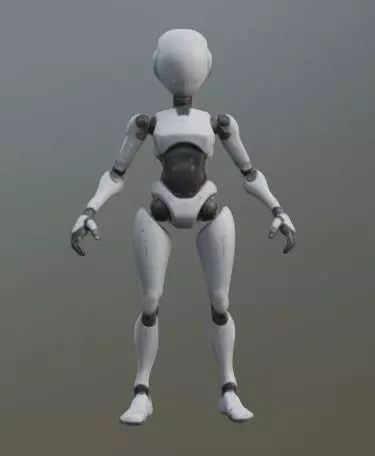 Female robot 3D model_0