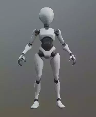 Female robot 3D model