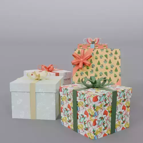 christmas gifts 3D model