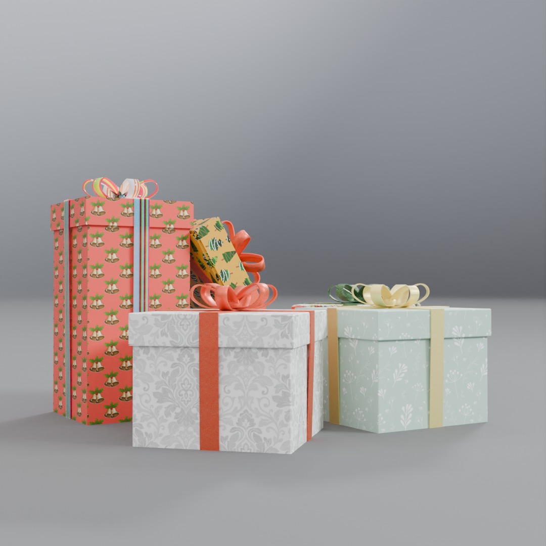 christmas gifts 3D model_1