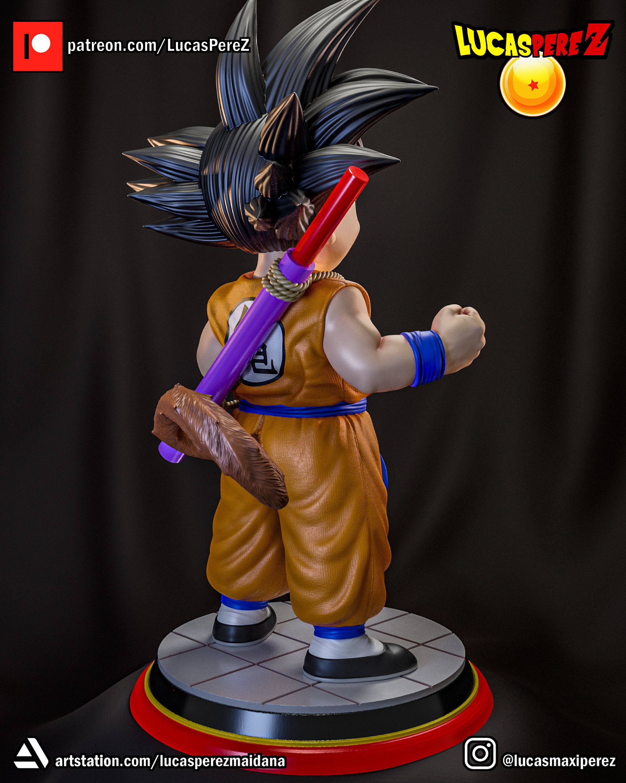 KID GOKU 3D print model_2