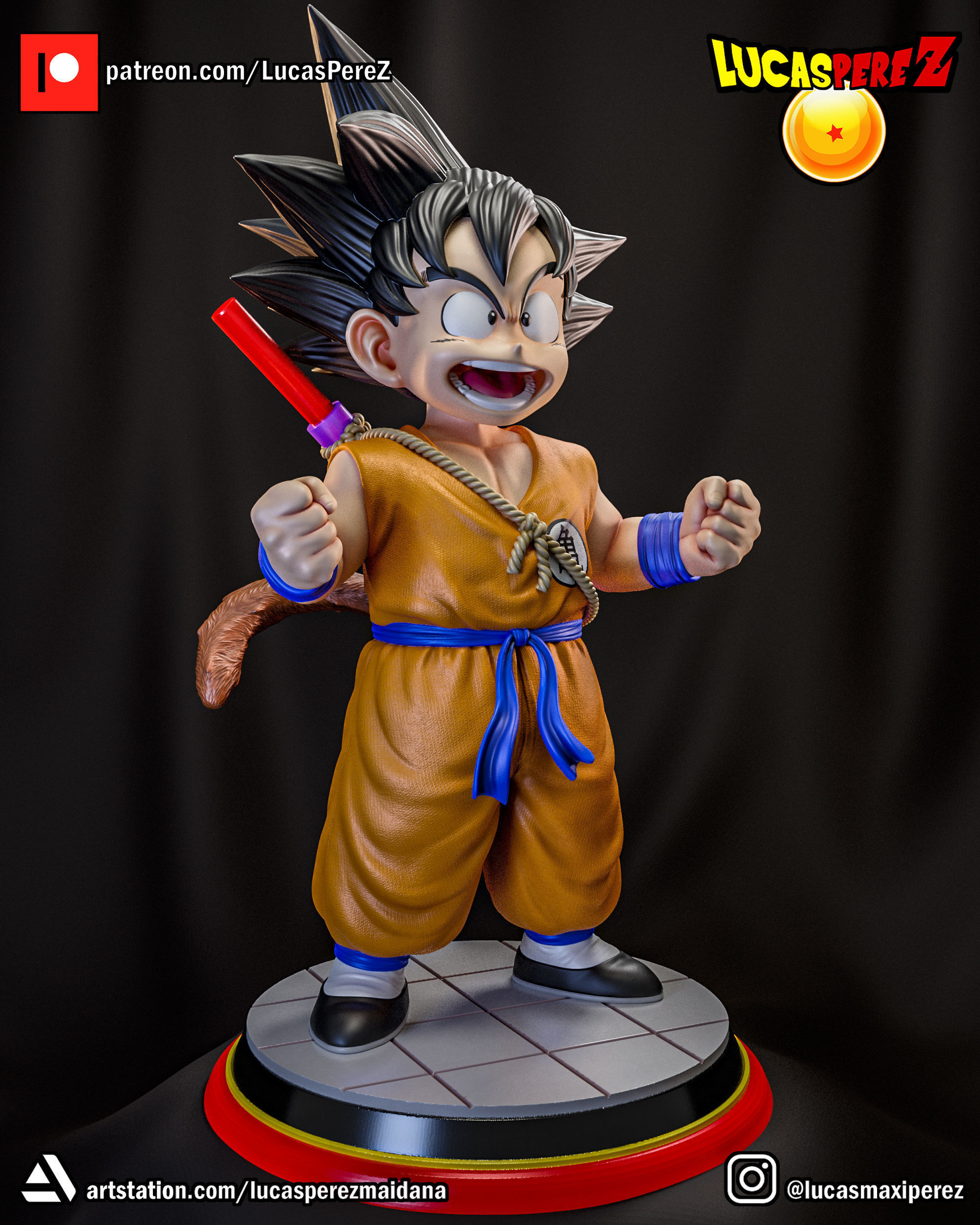 KID GOKU 3D print model_1