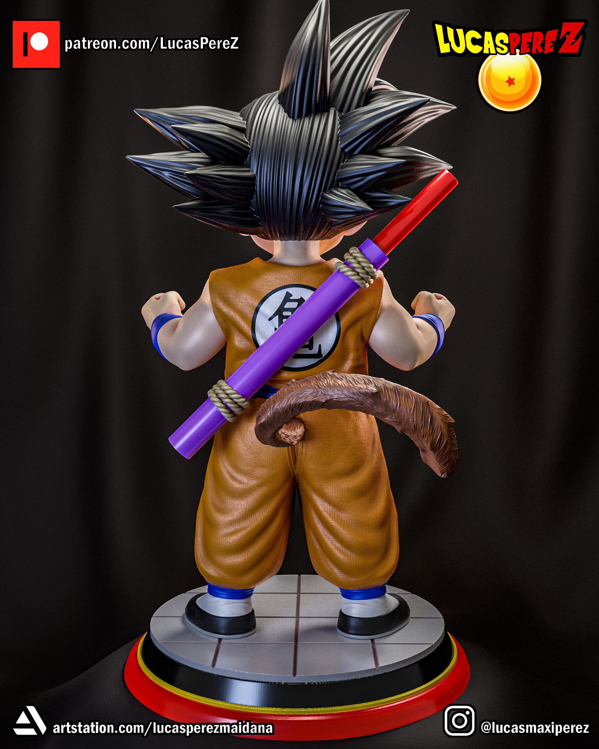 KID GOKU 3D print model_3