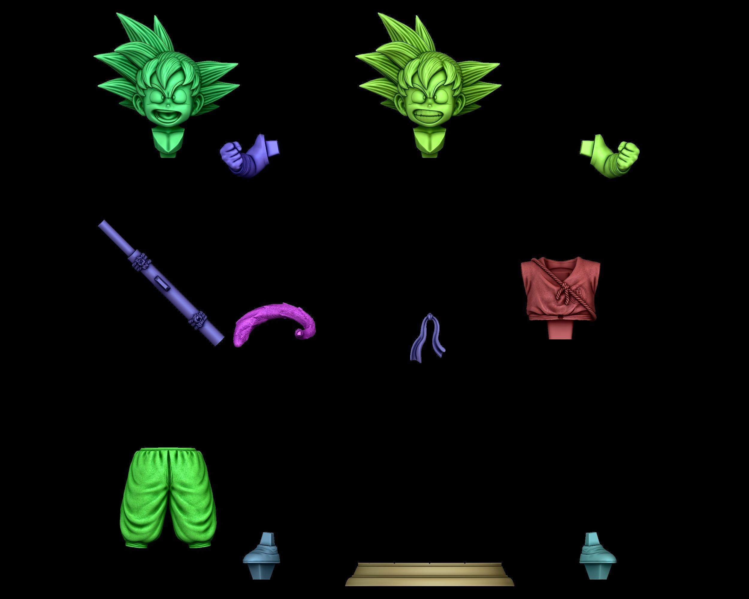 KID GOKU 3D print model_4