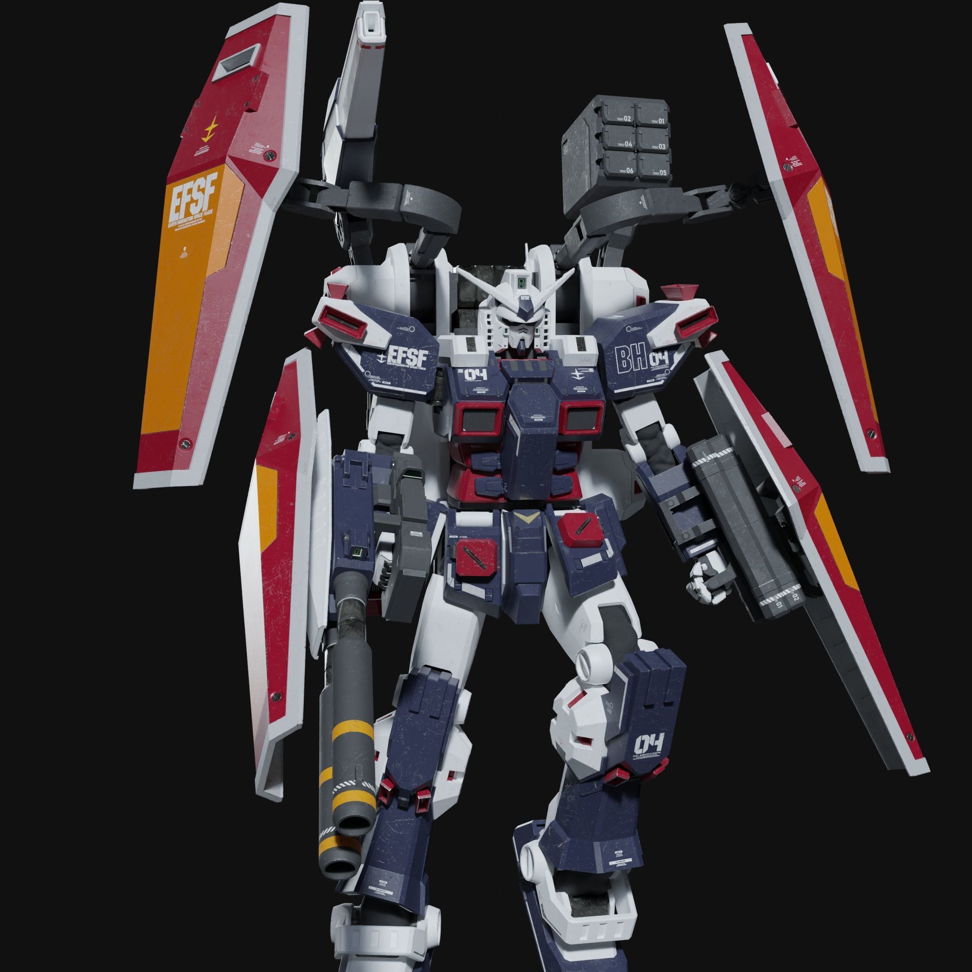 FA-78 Full Armor Gundam --- Thunderbolt Version 3D model_15