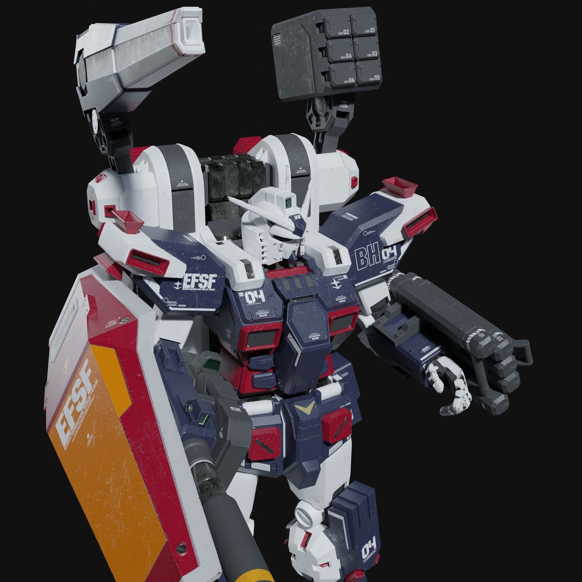 FA-78 Full Armor Gundam --- Thunderbolt Version 3D model_11