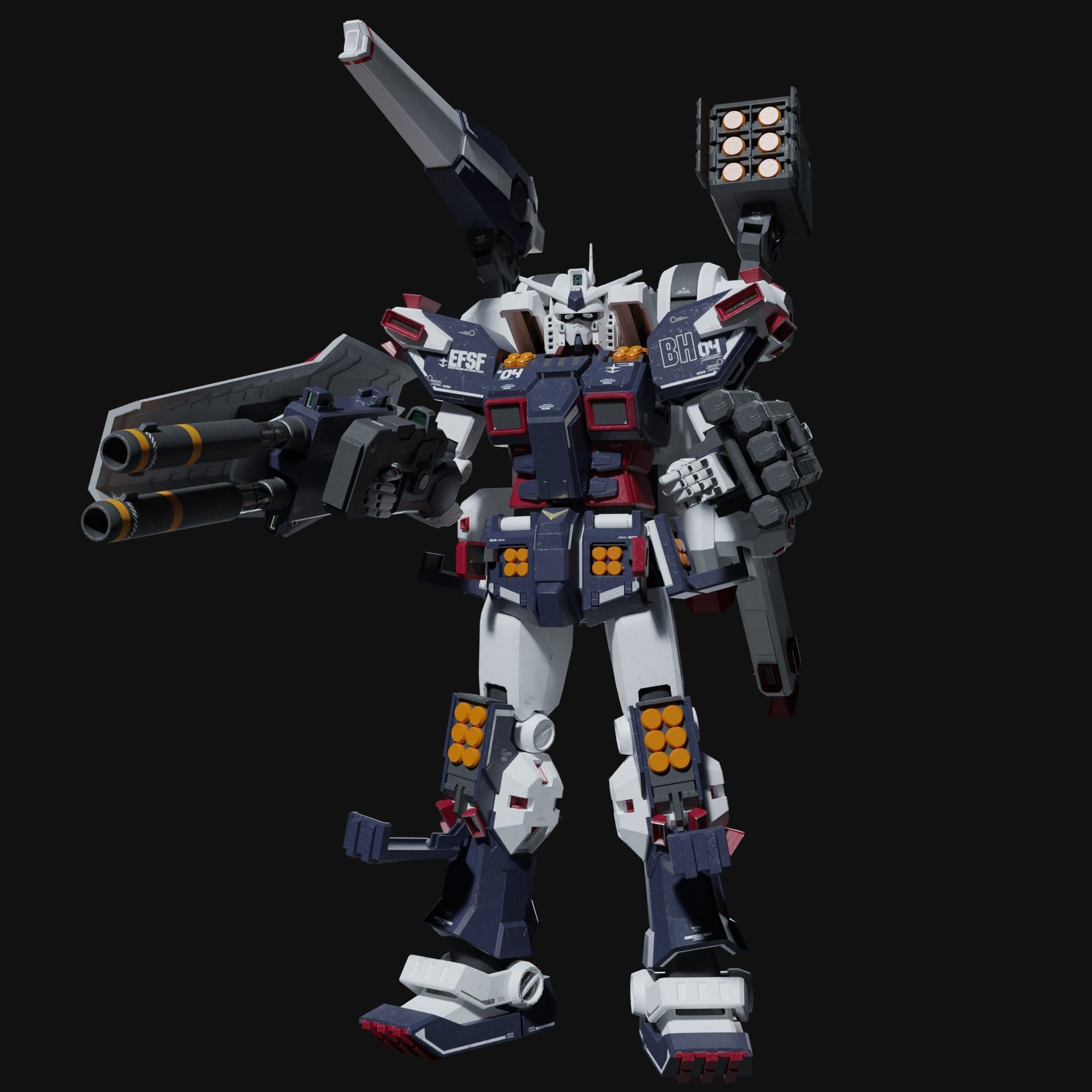 FA-78 Full Armor Gundam --- Thunderbolt Version 3D model_10