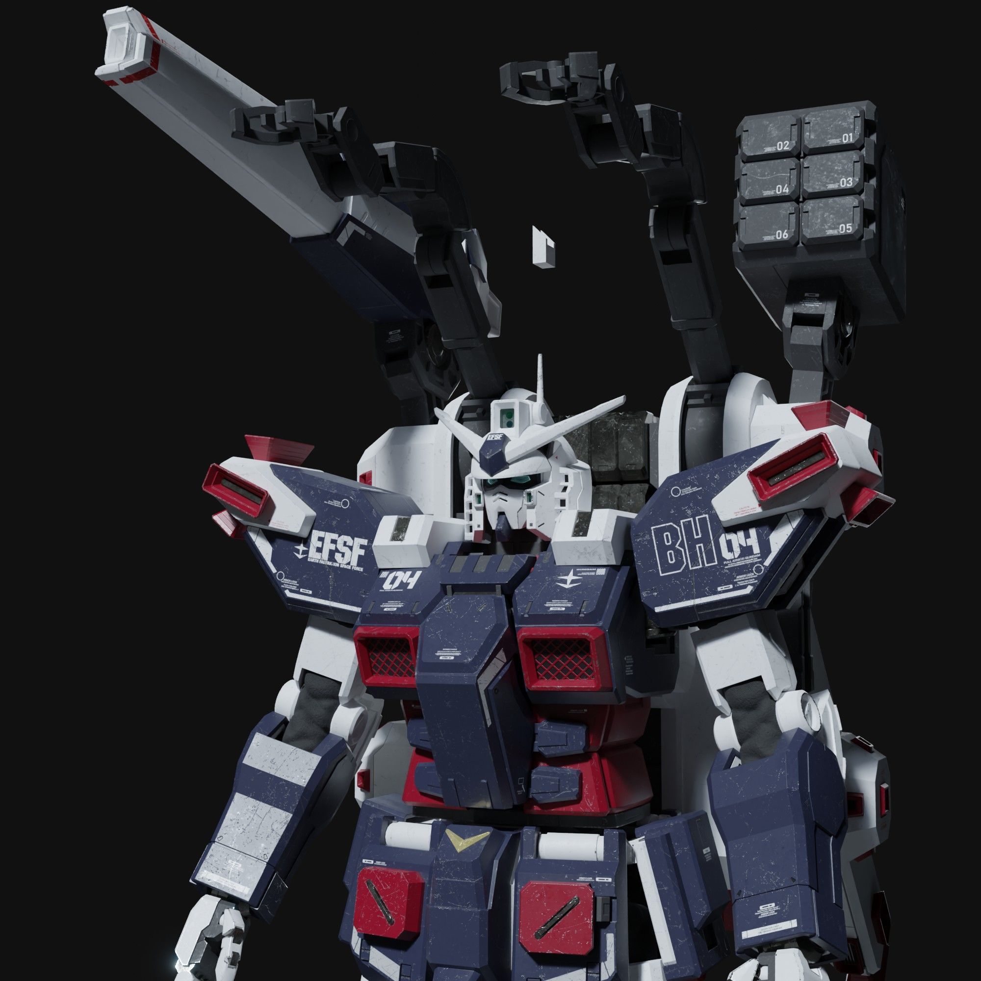 FA-78 Full Armor Gundam --- Thunderbolt Version 3D model_8