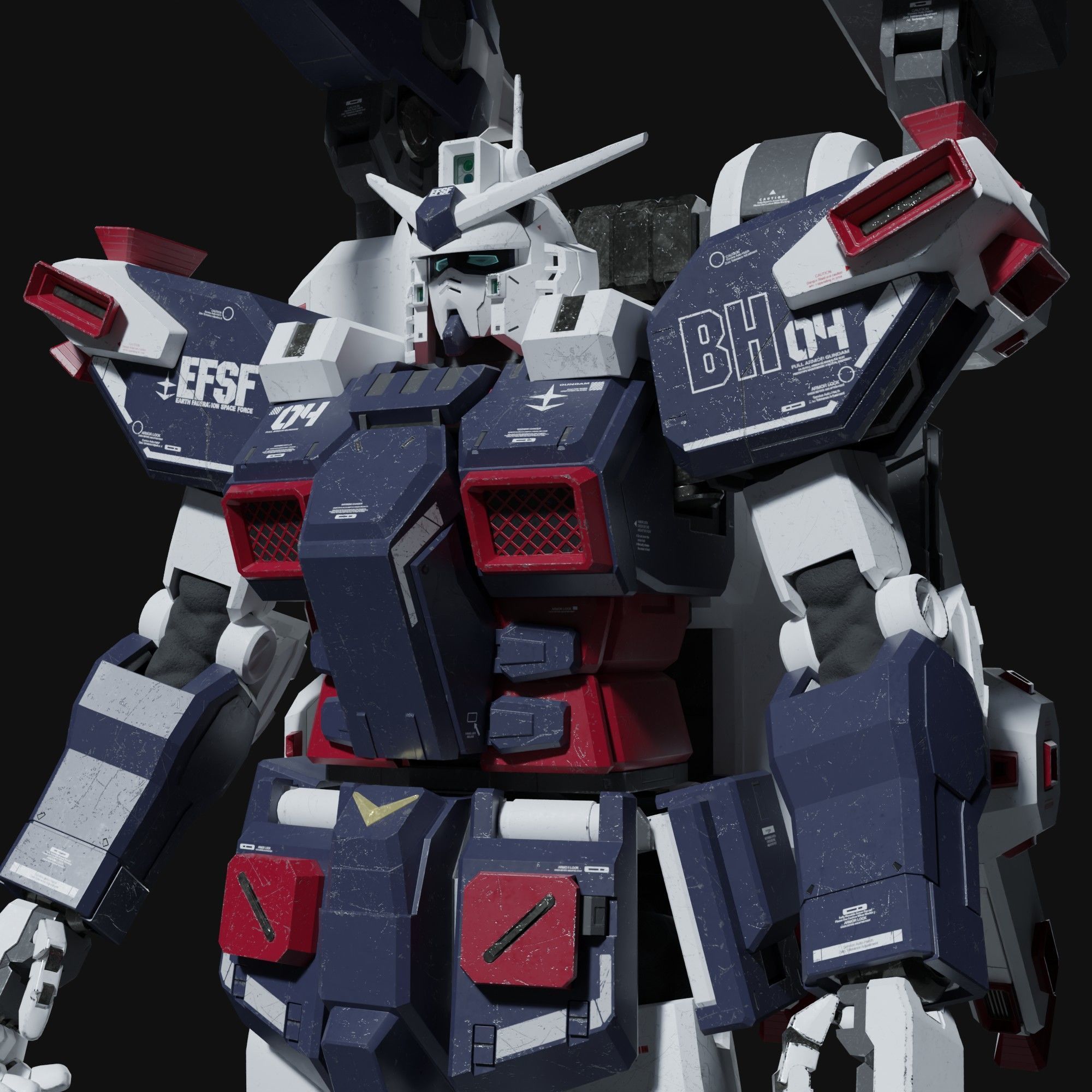 FA-78 Full Armor Gundam --- Thunderbolt Version 3D model_7