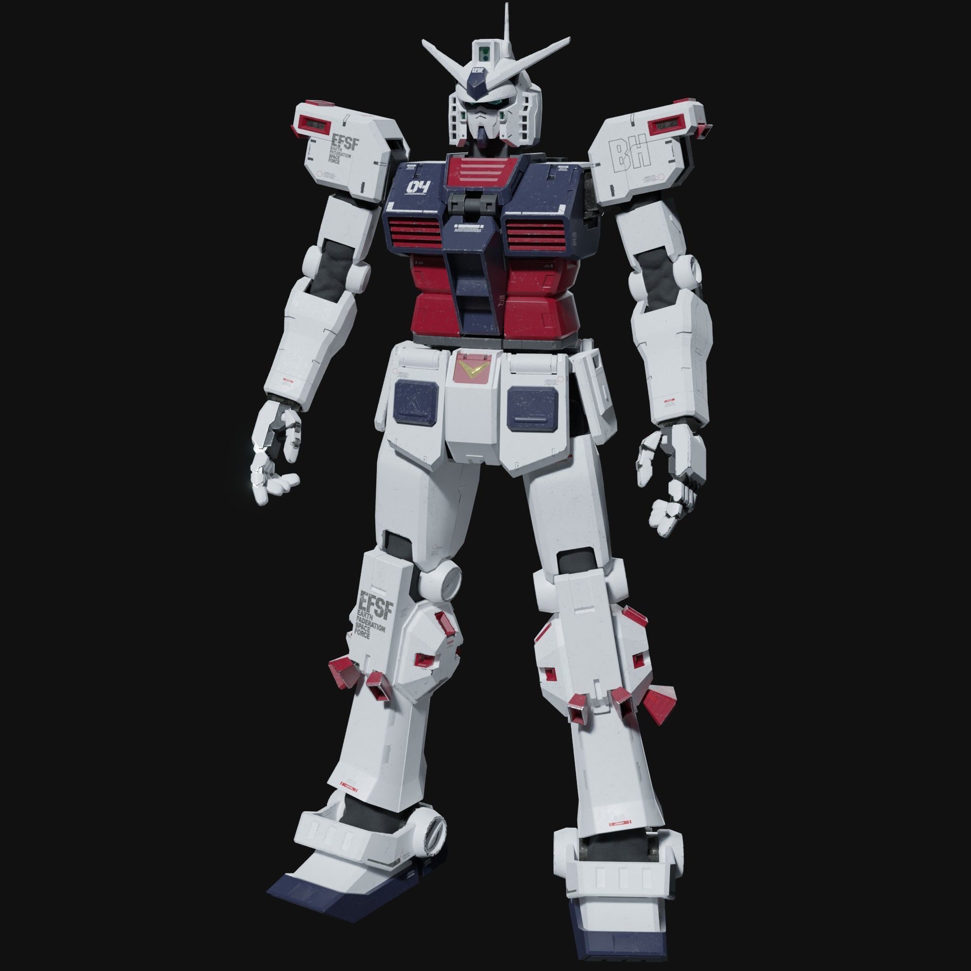 FA-78 Full Armor Gundam --- Thunderbolt Version 3D model_4
