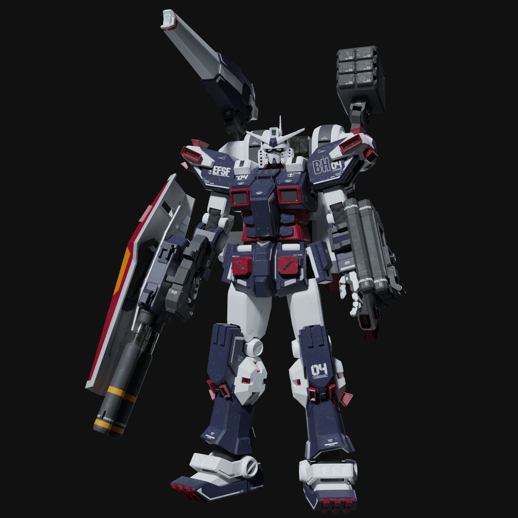 FA-78 Full Armor Gundam --- Thunderbolt Version 3D model_9