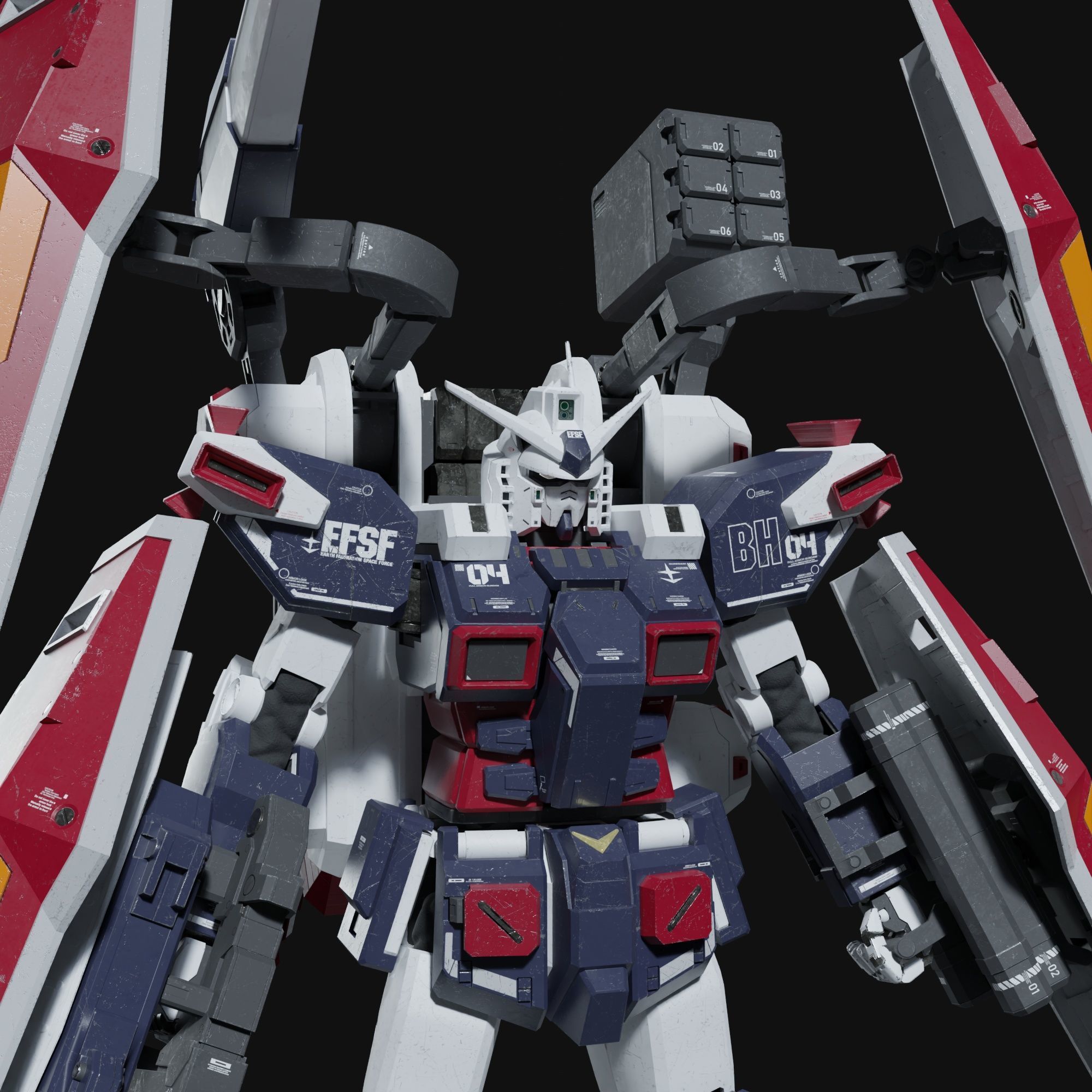 FA-78 Full Armor Gundam --- Thunderbolt Version 3D model_13