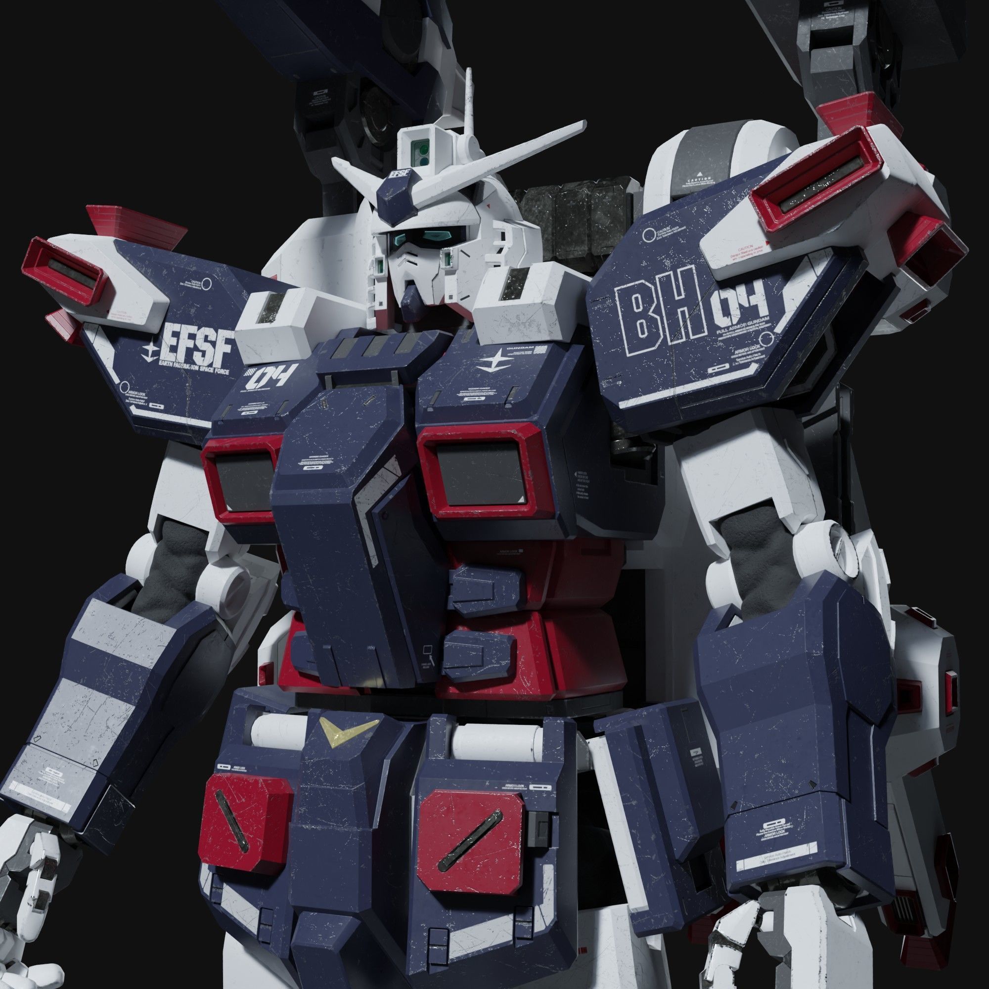 FA-78 Full Armor Gundam --- Thunderbolt Version 3D model_5