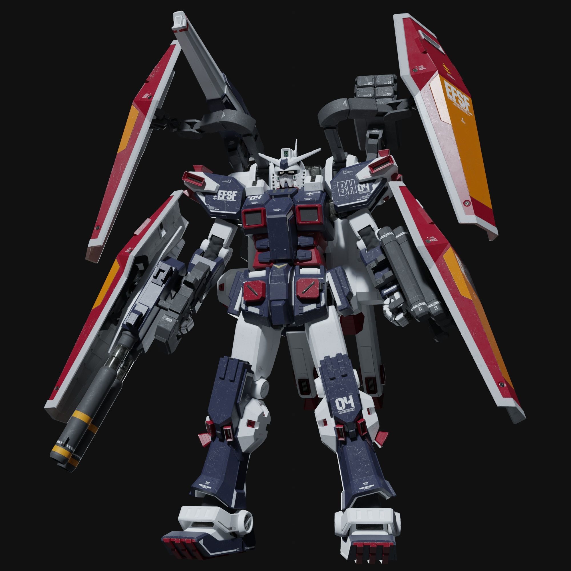 FA-78 Full Armor Gundam --- Thunderbolt Version 3D model_12