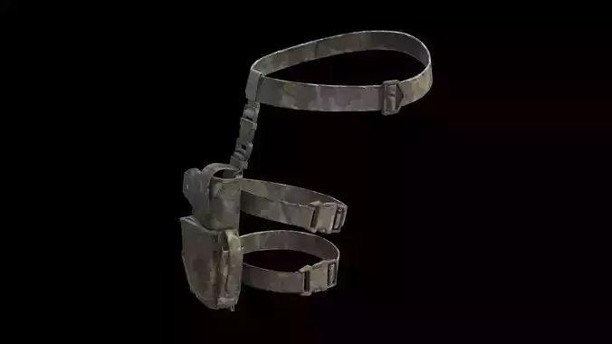 leg holster 01 3D model leg holster 01 3D model