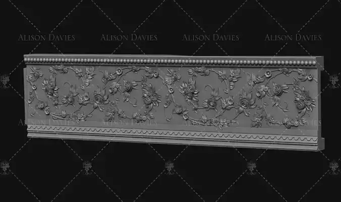 Rose long panel cornice 