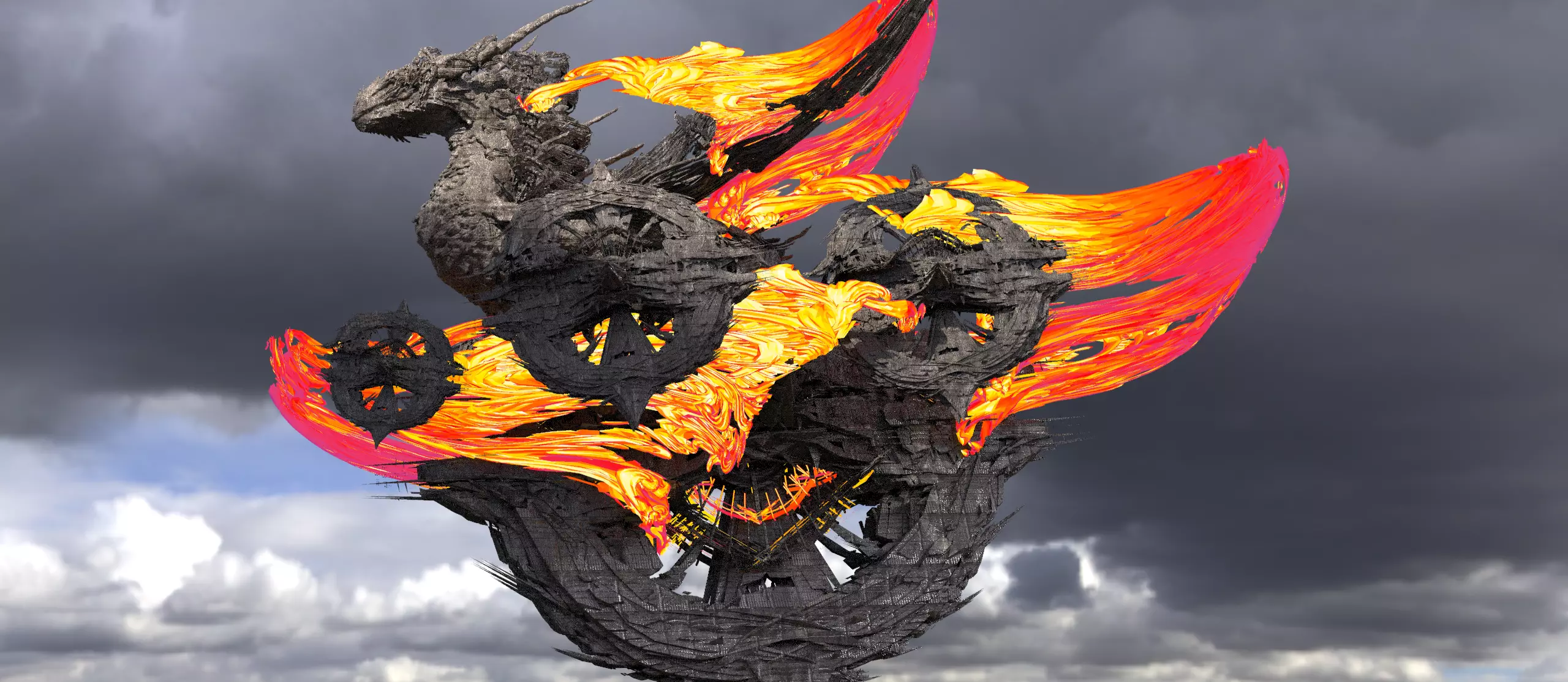 Dragon City chariot 2 3D model_0