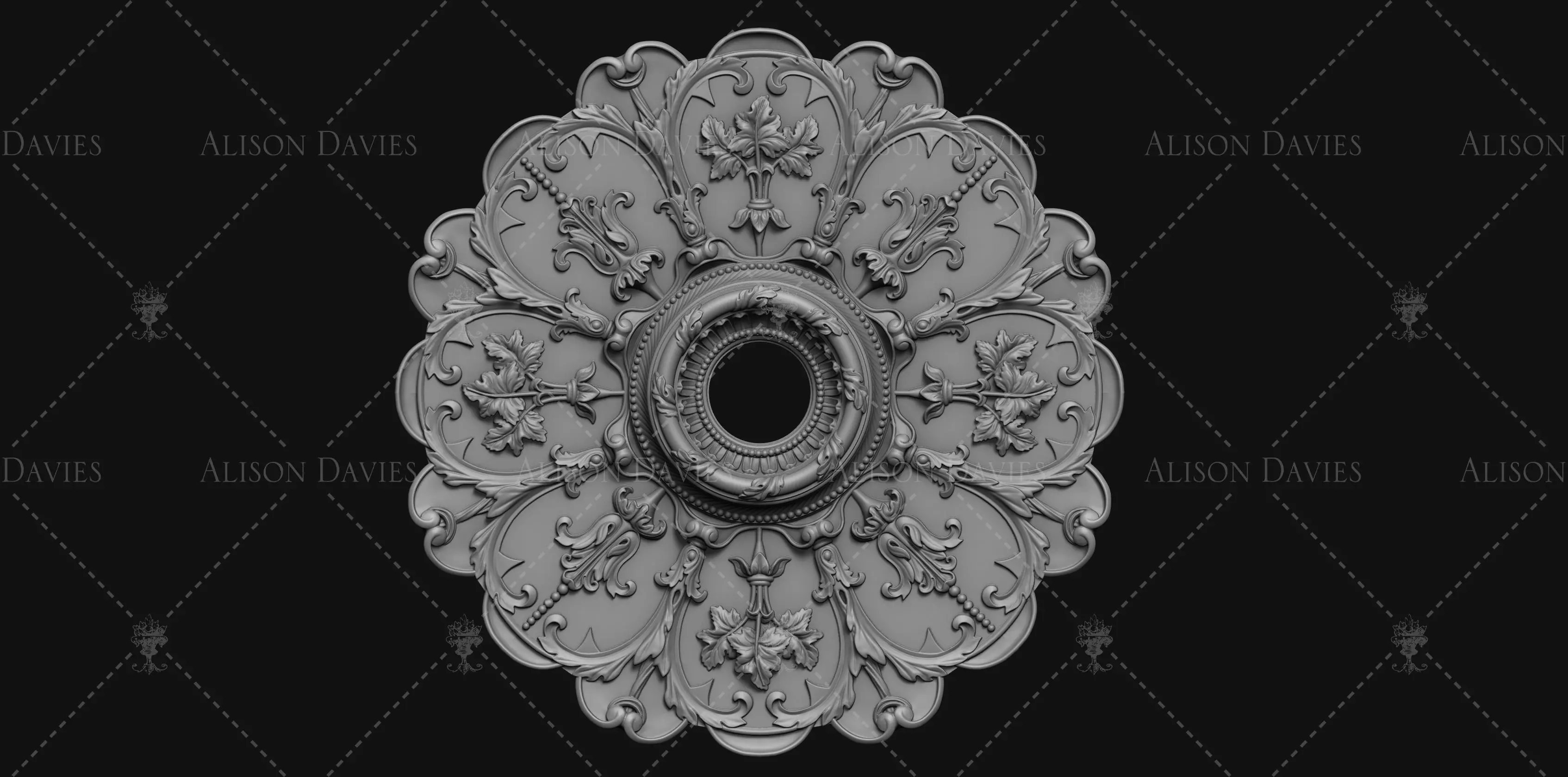 Ceiling Rose 2 3D print model 3D print model_0