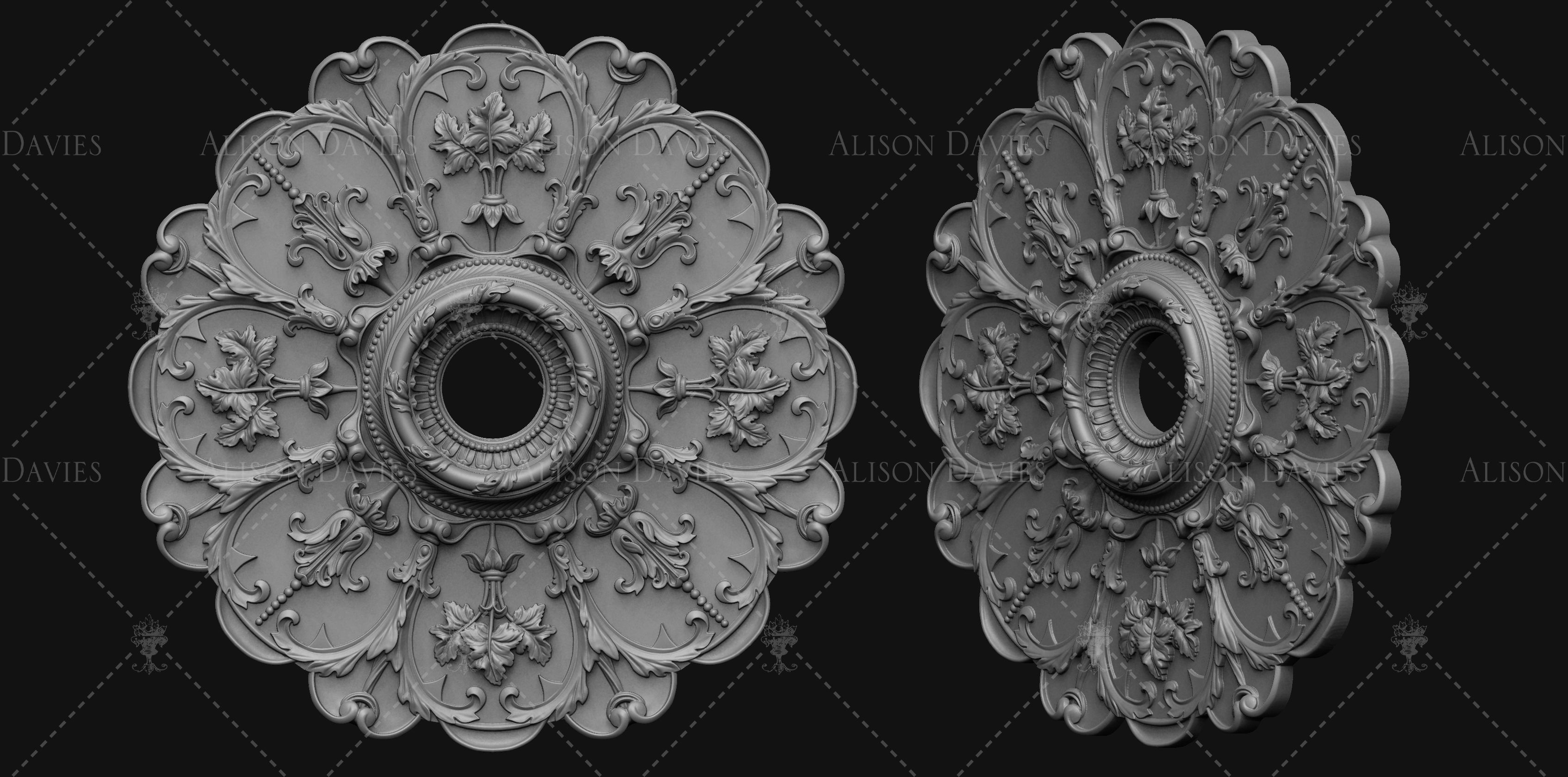 Ceiling Rose 2 3D print model 3D print model_1