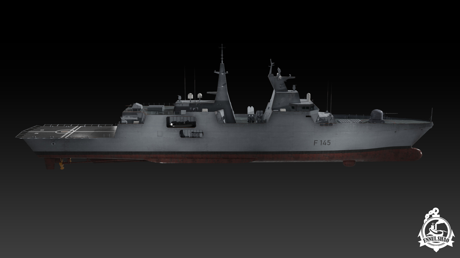 MEKO A200 Valor class frigate Low-poly 3D model_3