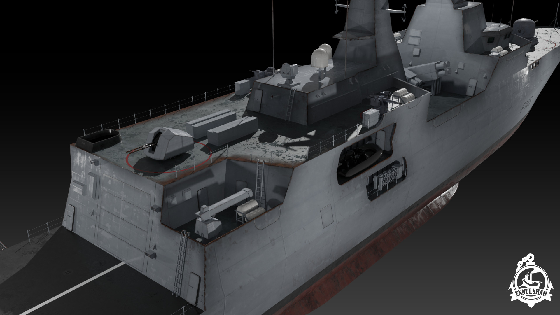MEKO A200 Valor class frigate Low-poly 3D model_10