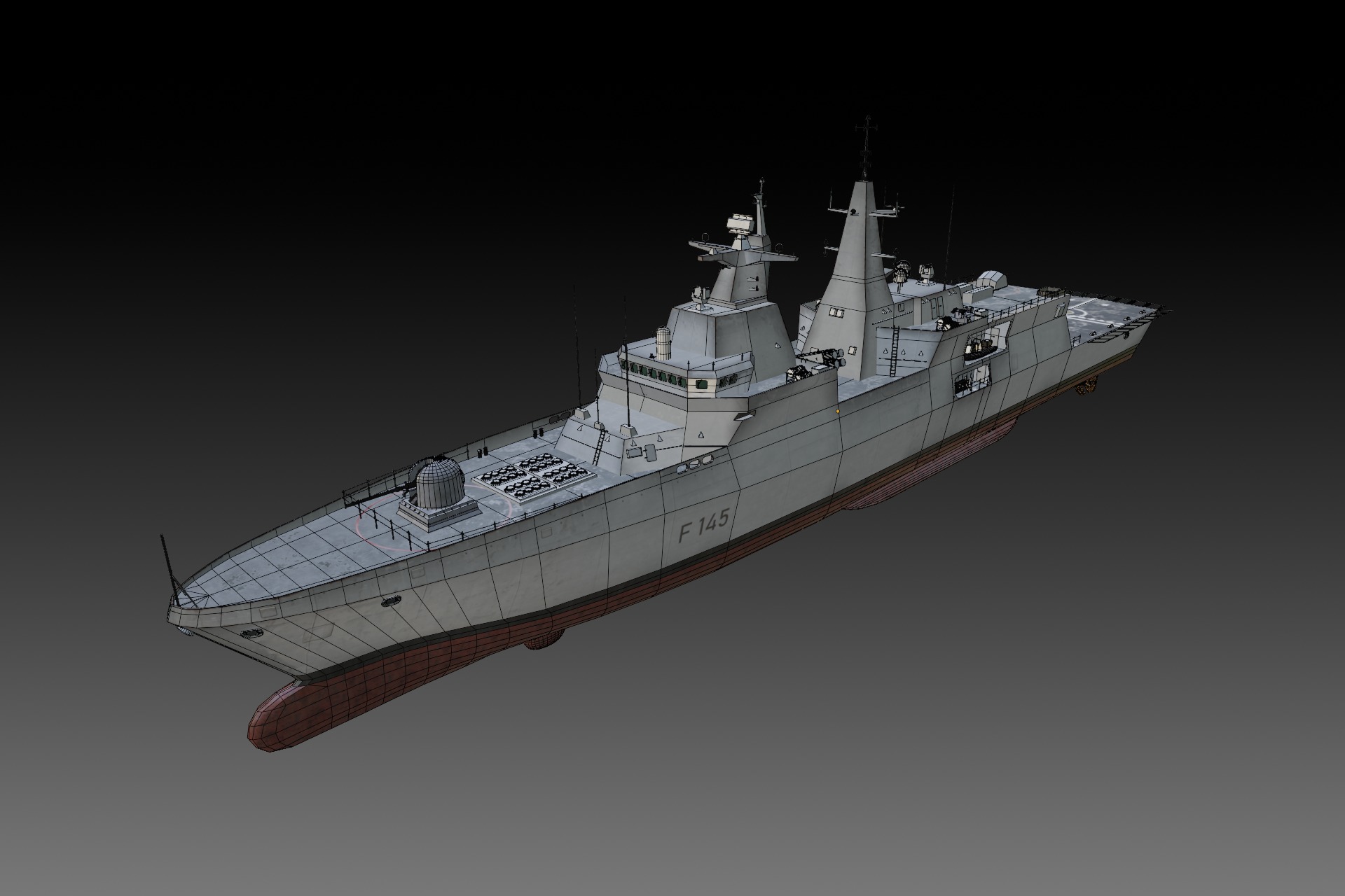 MEKO A200 Valor class frigate Low-poly 3D model_13