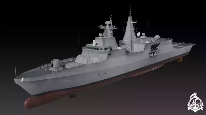 MEKO A200 Valor class frigate Low-poly 3D model