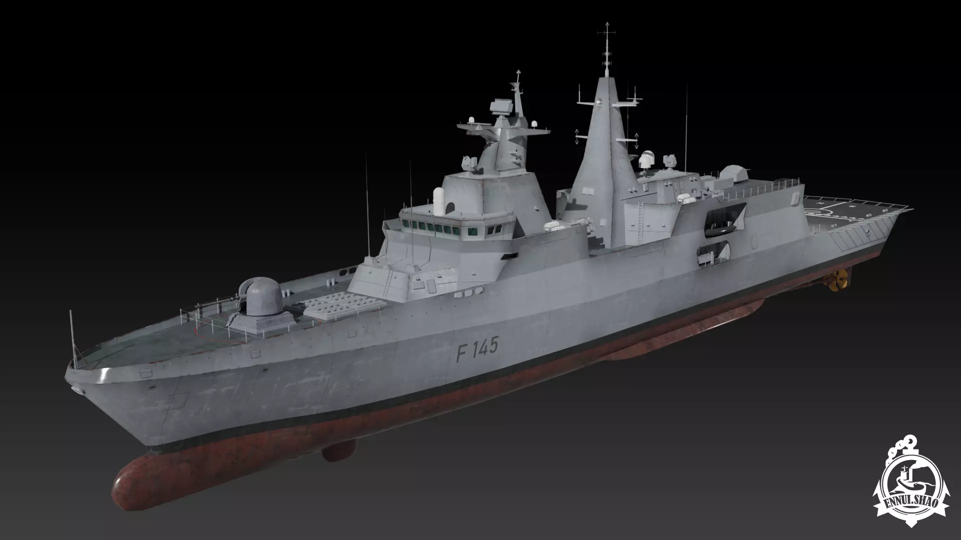 MEKO A200 Valor class frigate Low-poly 3D model_0