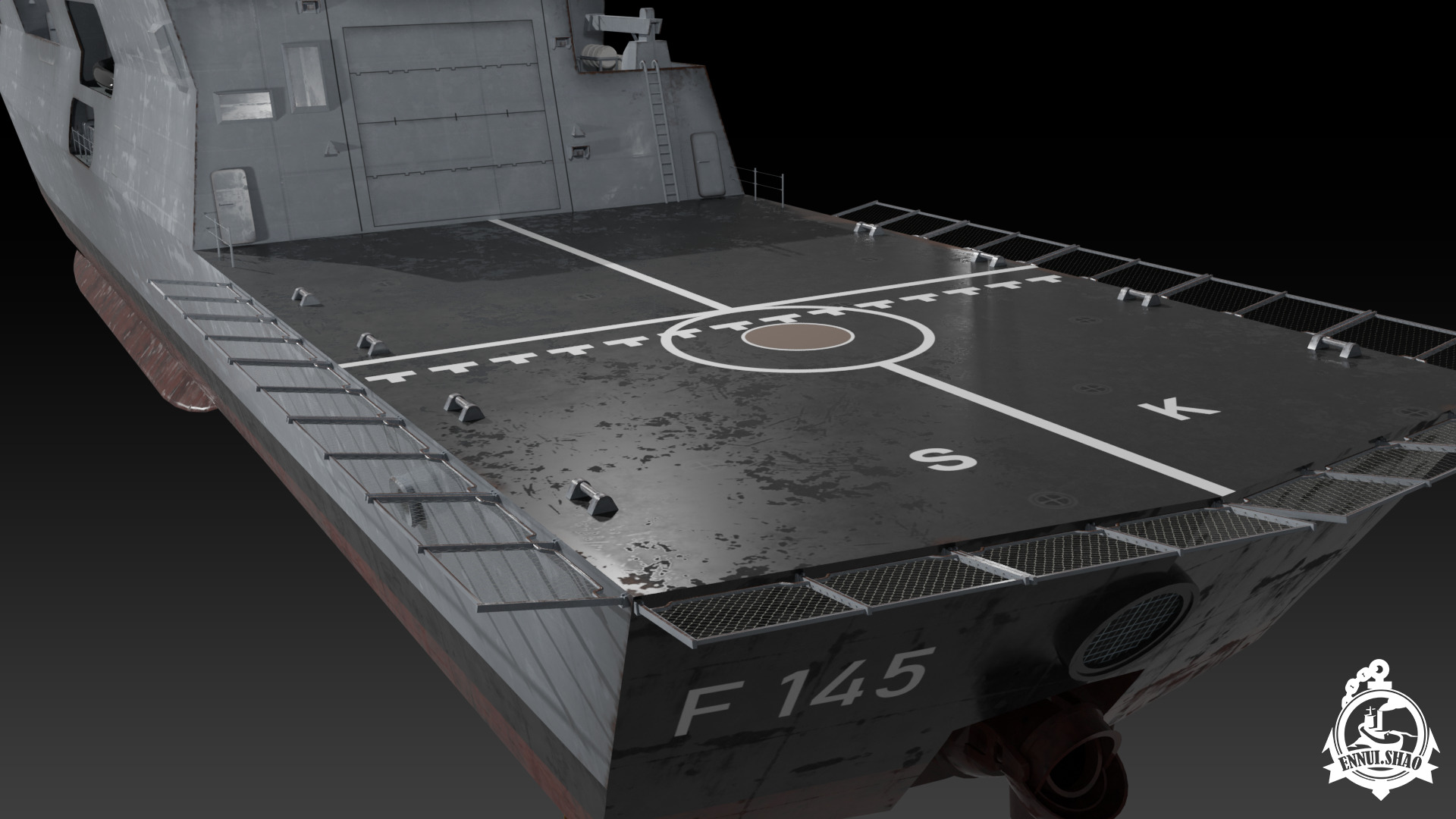 MEKO A200 Valor class frigate Low-poly 3D model_11