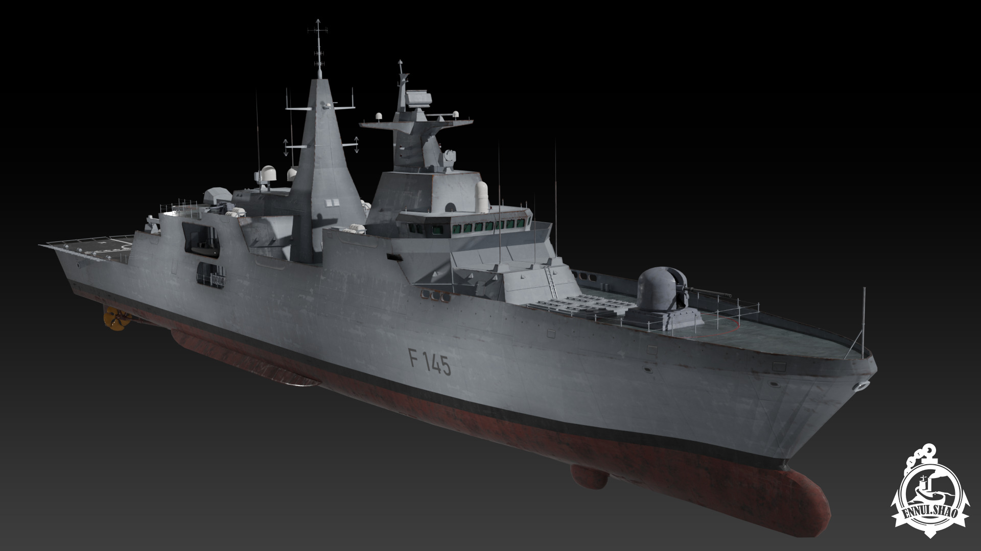 MEKO A200 Valor class frigate Low-poly 3D model_2