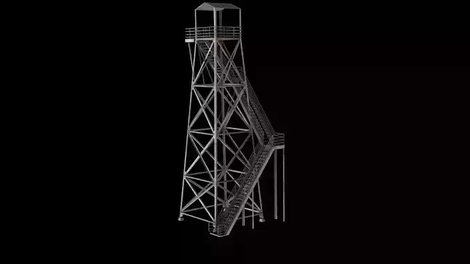 metallic defense tower