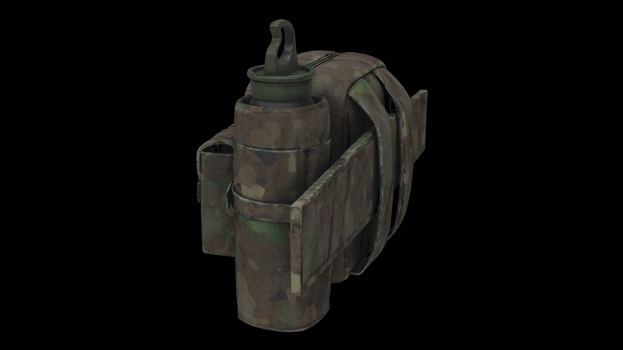 multi pouch bag 3D model_2
