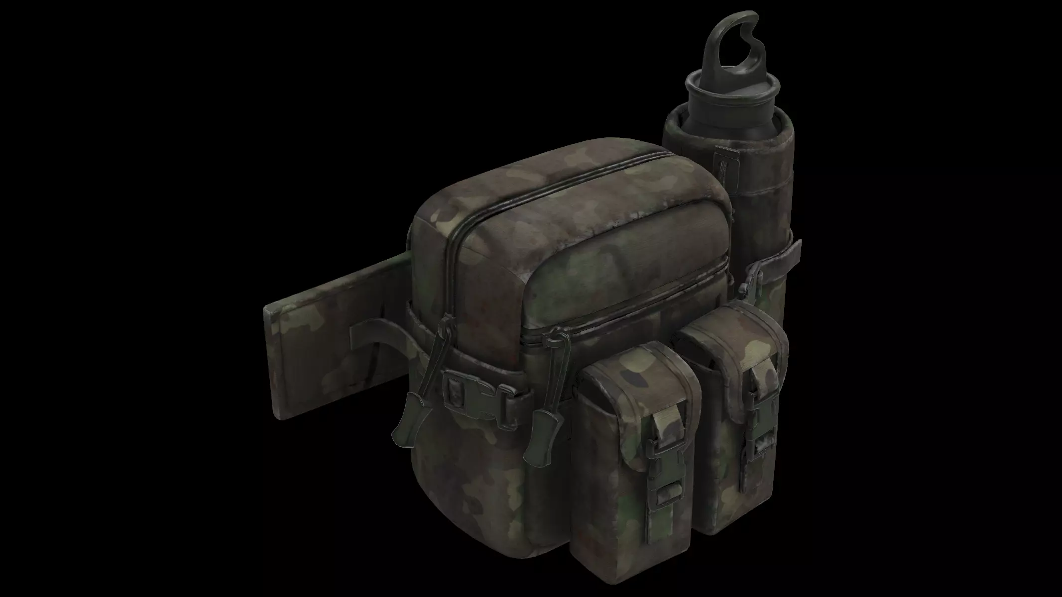 multi pouch bag 3D model_0