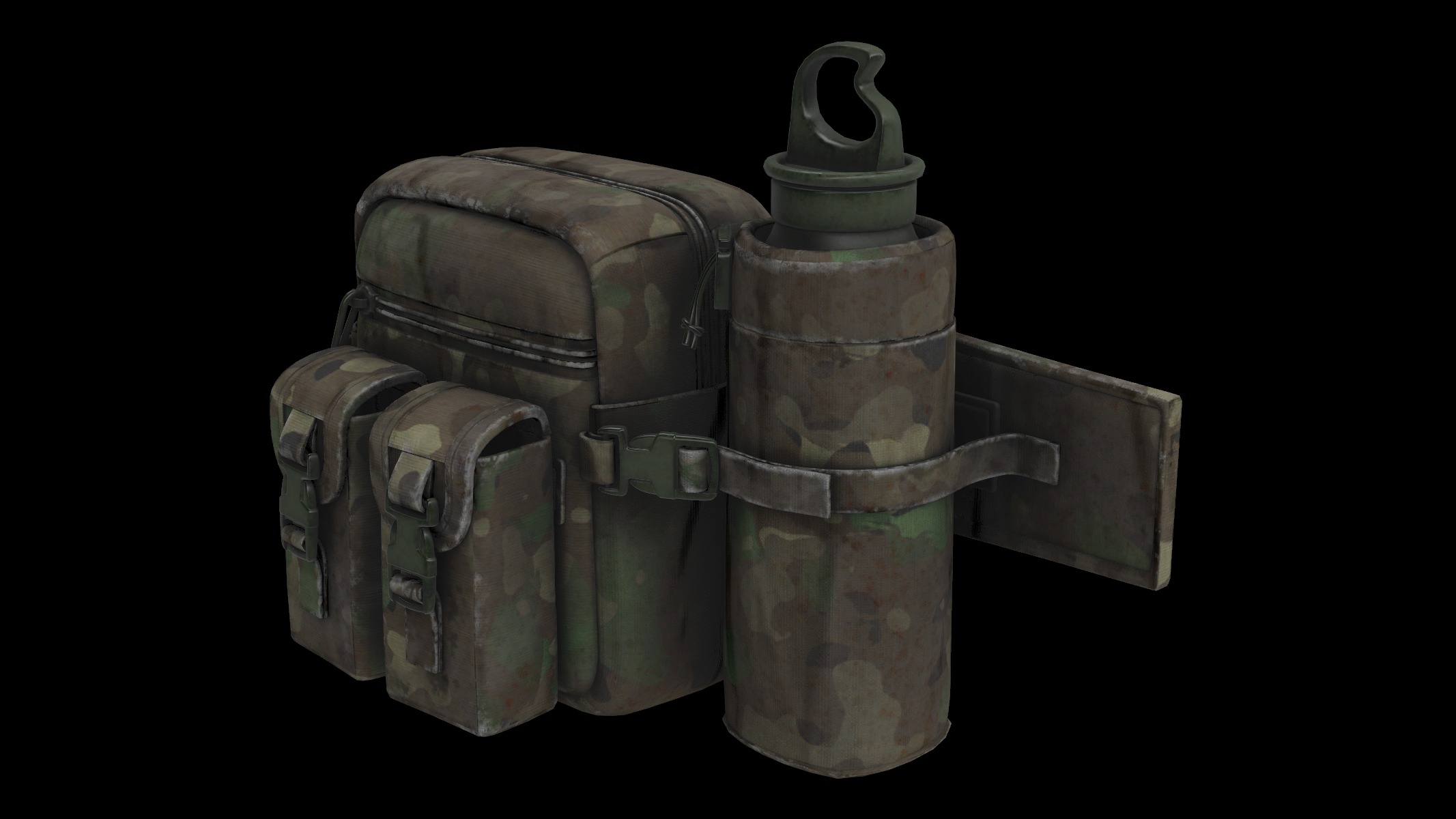 multi pouch bag 3D model_3