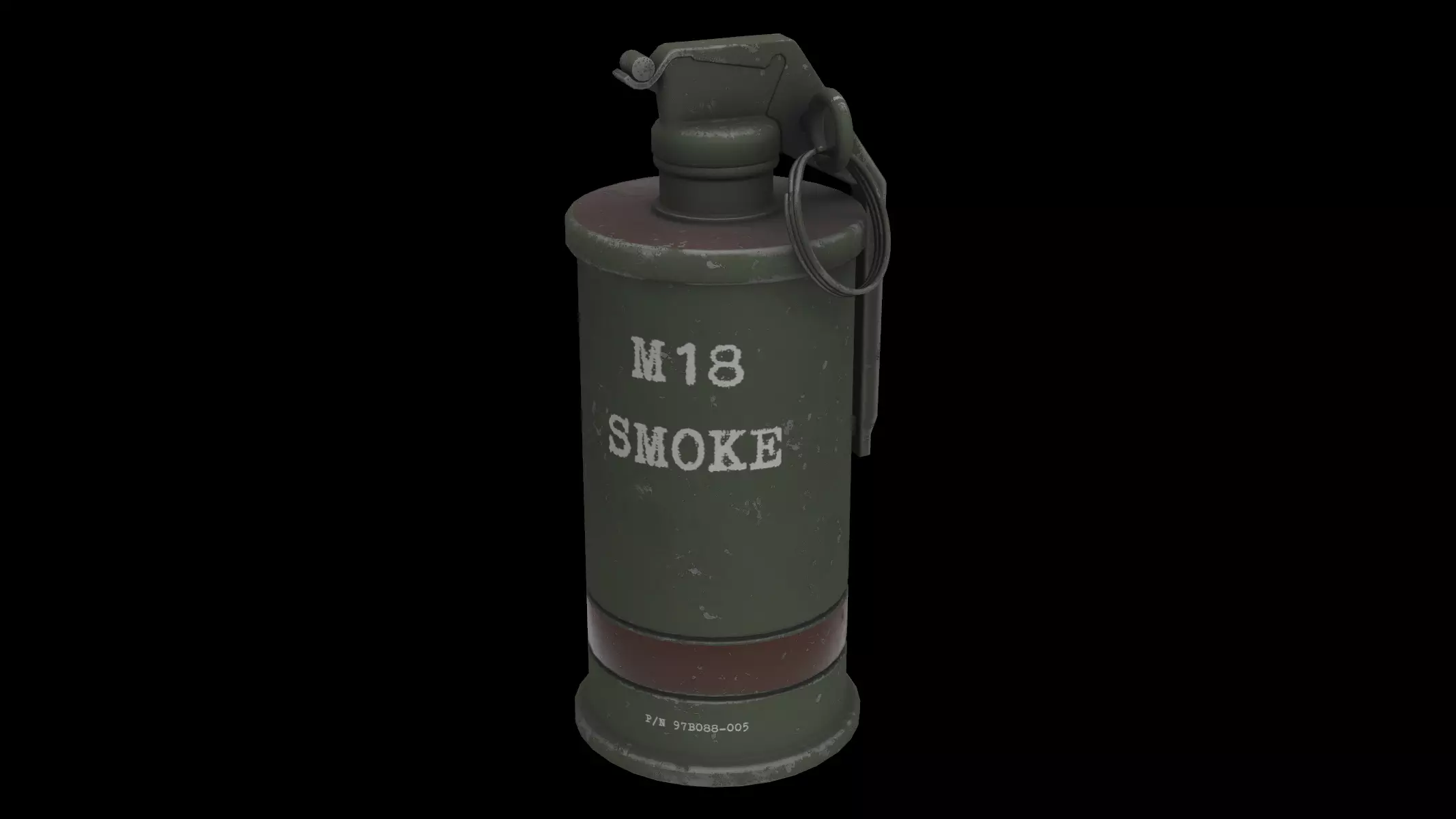 smoke grenade 02 3D model