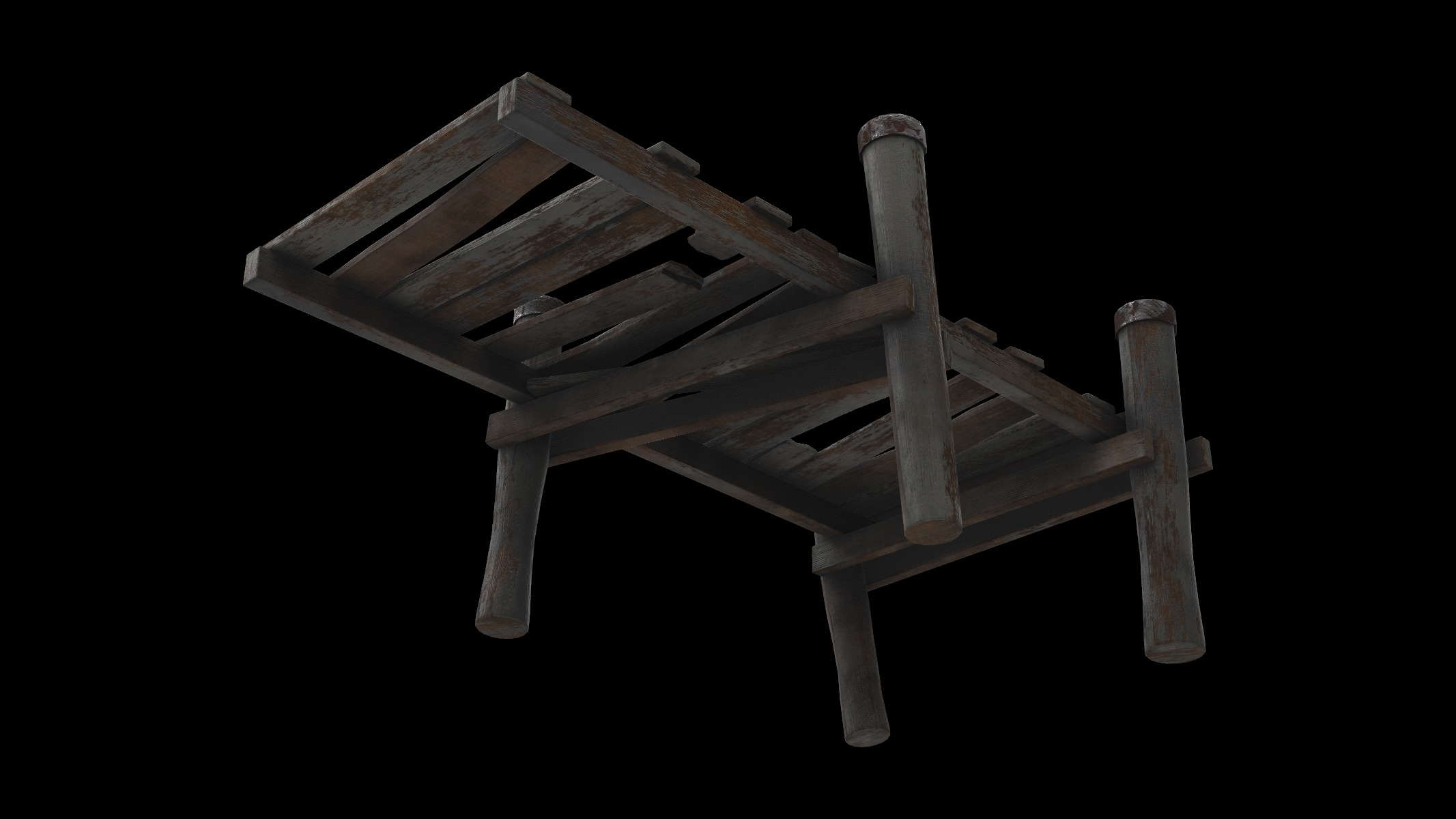 wood dock 03 3D model_3